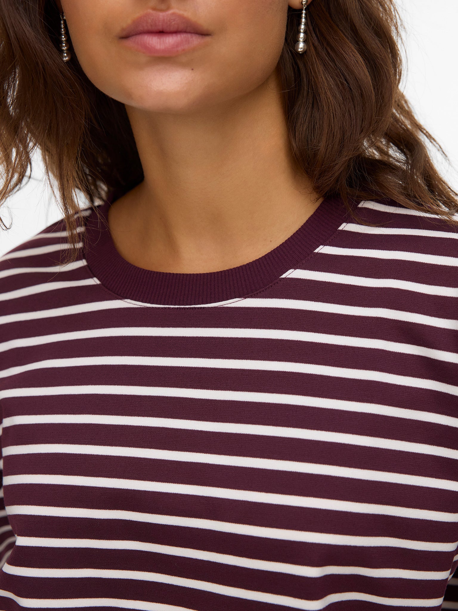 Γυναικεία μπλούζα ριγέ VMABBY LS O-NECK TOP JRS NOOS 10306145 | 10306145