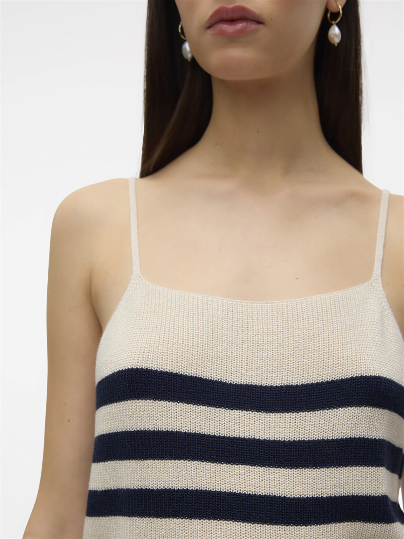 Γυναικείο top πλεκτό VMNEWLEXSUN STRAP STRIPE TOP 10302769 | 10302769