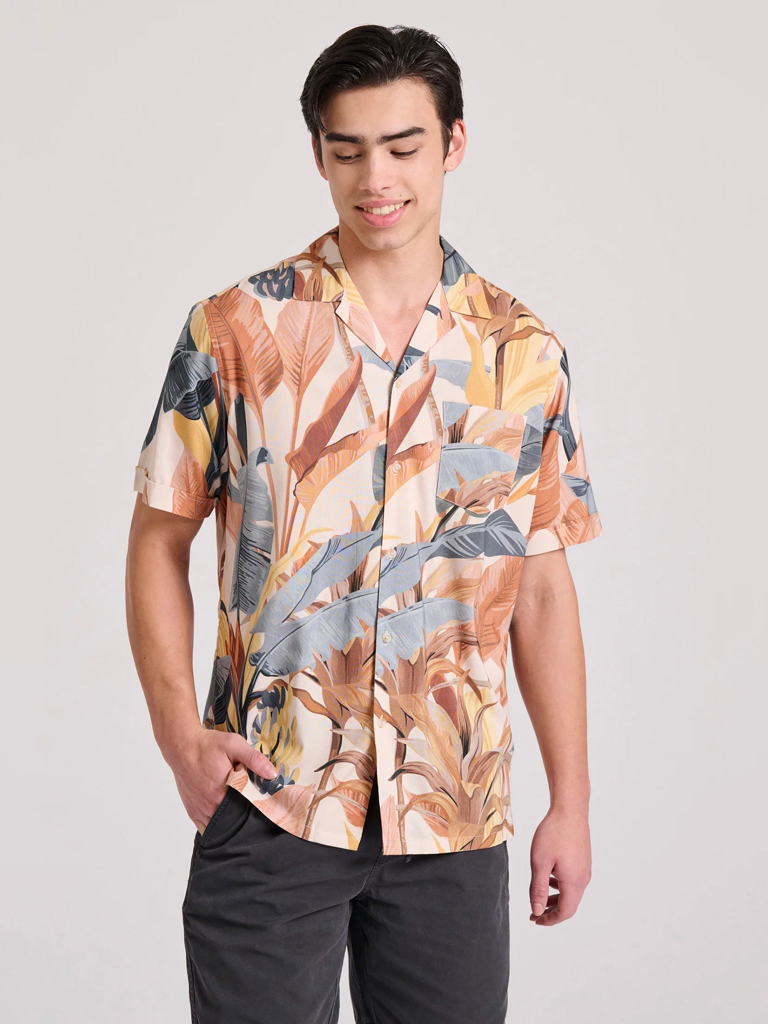 Ανδρικό πουκάμισο FBM009-030-05 CORAL PINK | FBM009-030-05