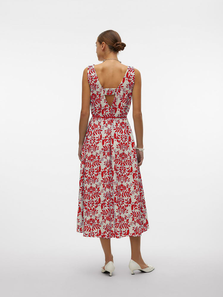 Γυναικείο φόρεμα  VMIMMA S/L V-NECK ANKLE DRESS WVN BTQ 10300101 | 10300101