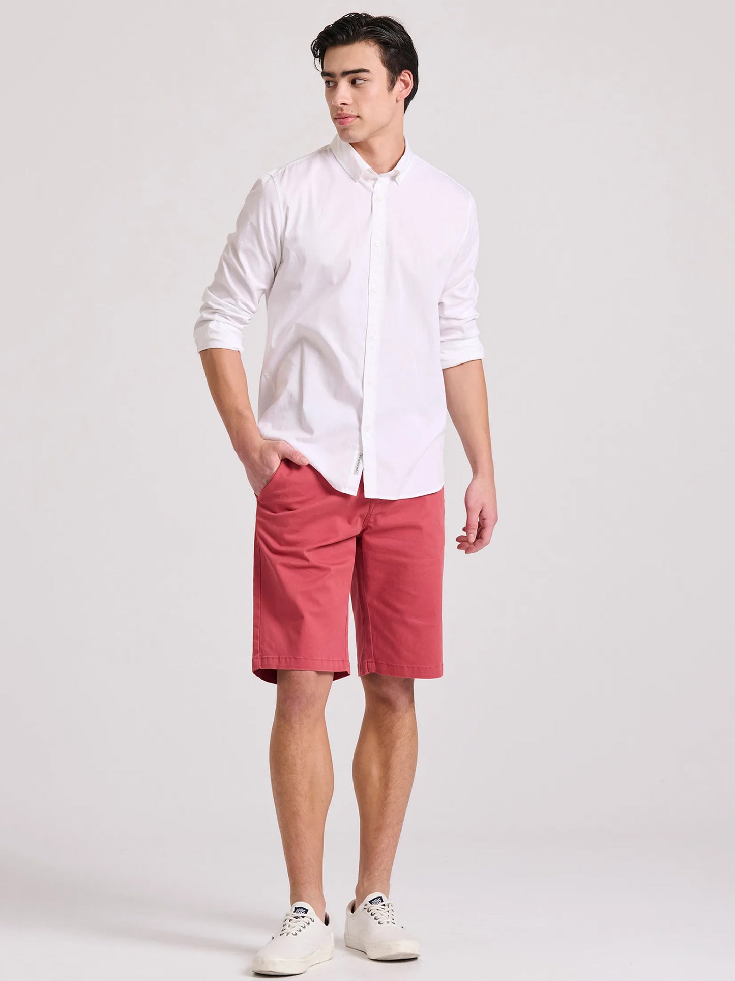 Ανδρικό πουκάμισο FBM009-015-05 WHITE | FBM009-015-05