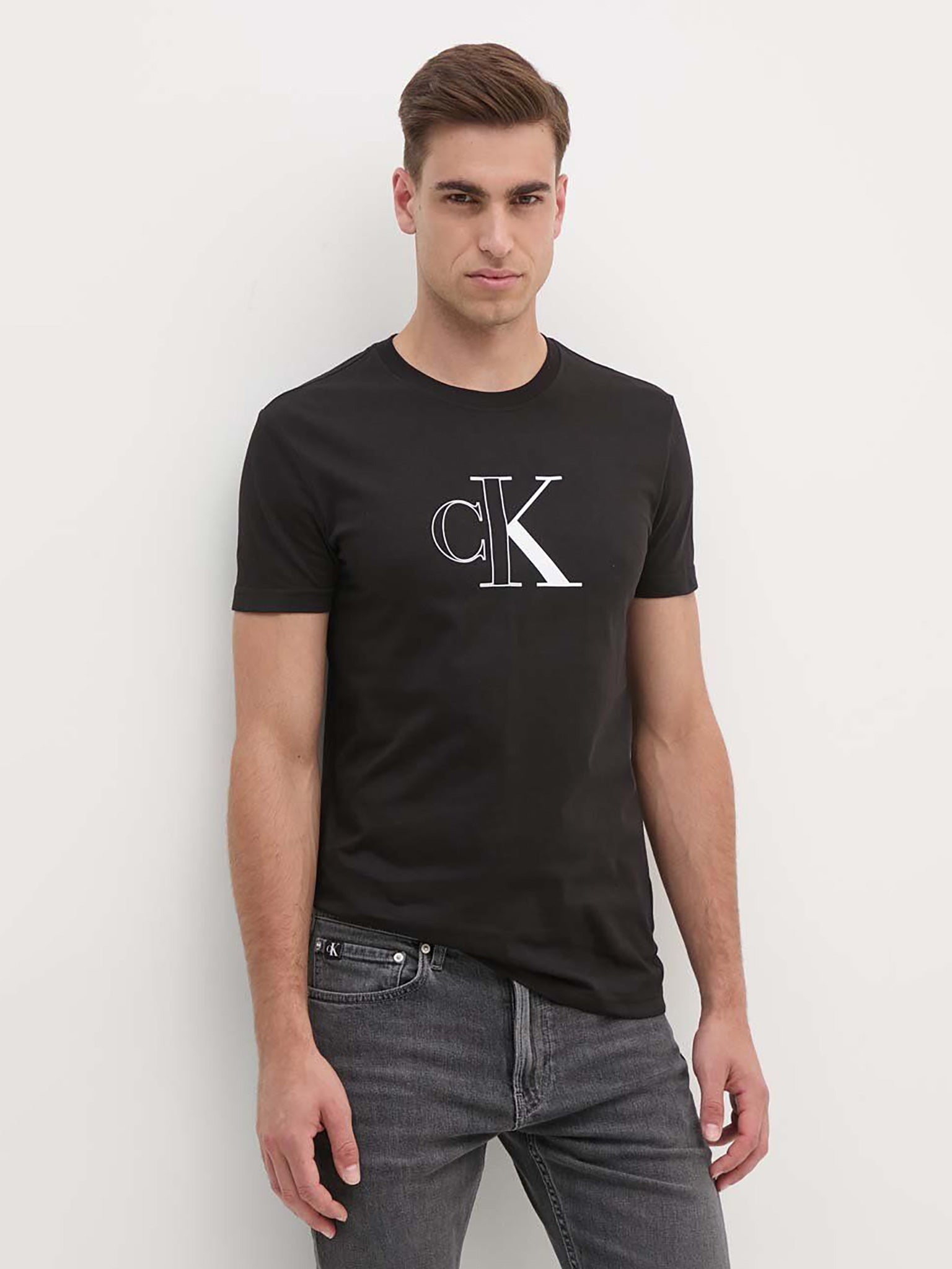 Ανδρικό t-shirt OUTLINE MONOLOGO TEE J30J325678BEH | J30J325678BEH