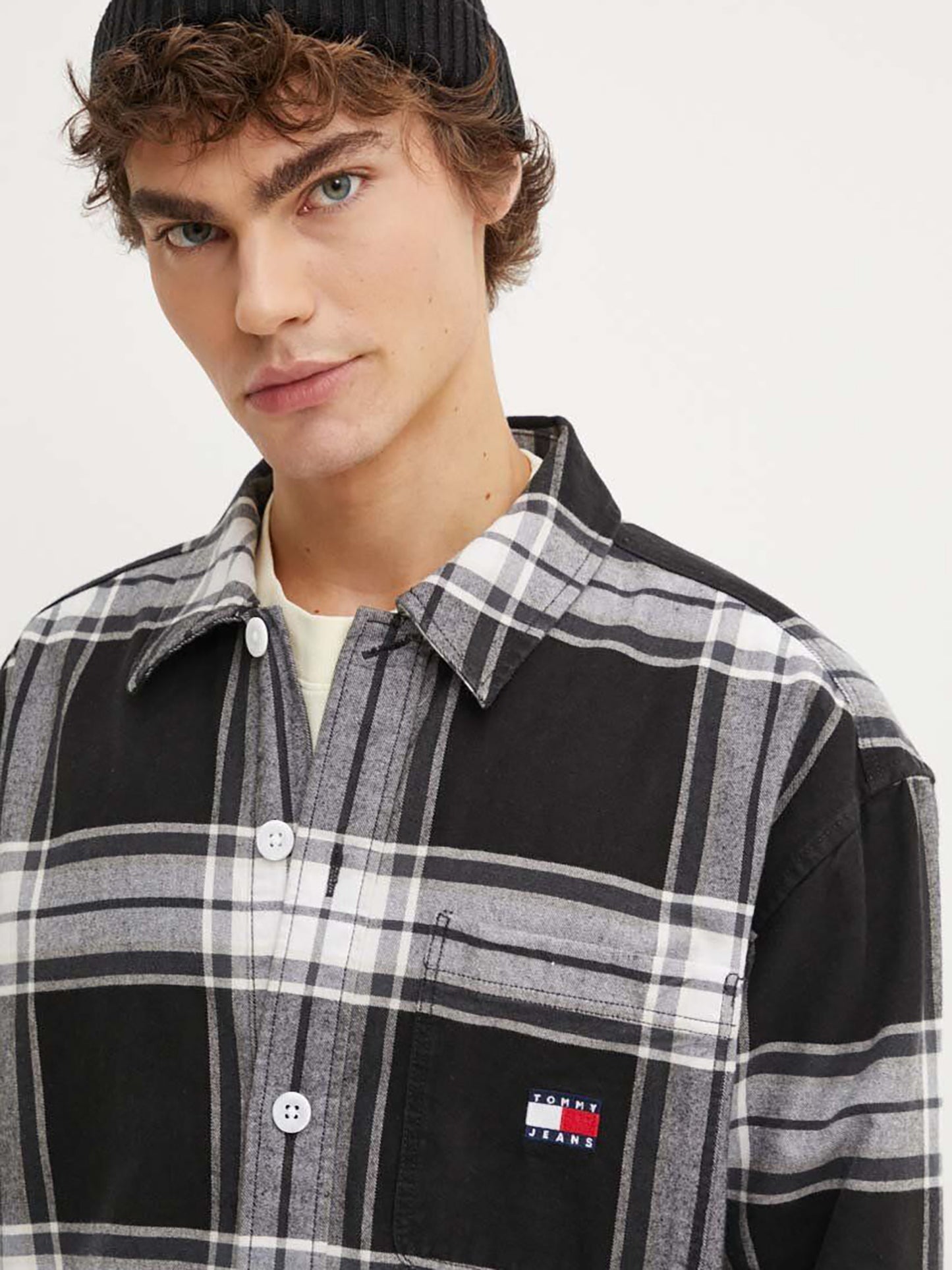 Ανδρικό πουκάμισο TJM BOLD CHECK OVERSHIRT EXT DM0DM19518YBR | DM0DM19518YBR