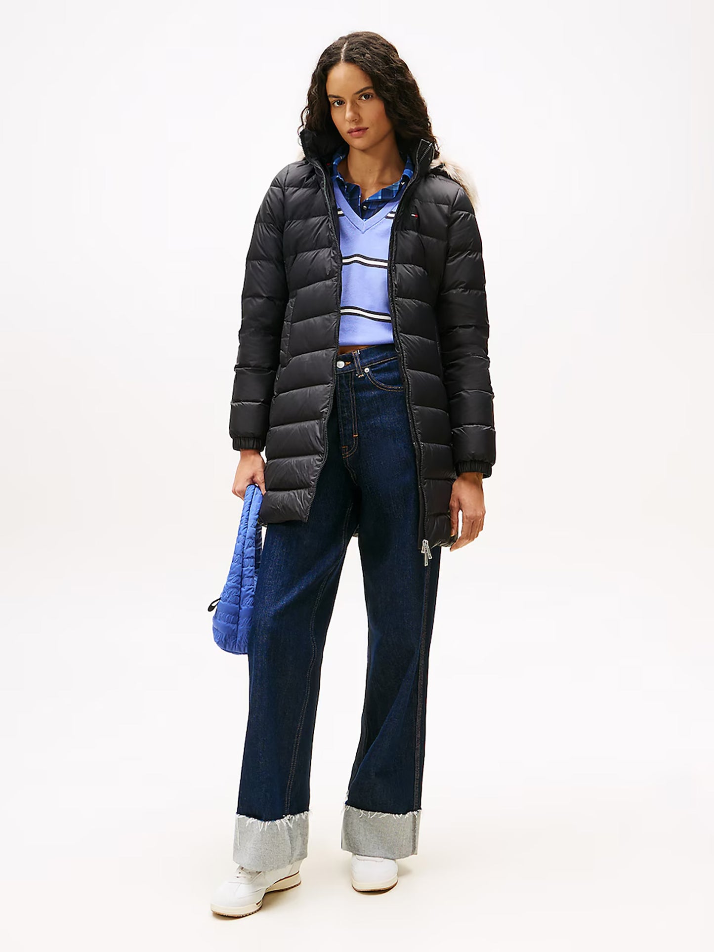 Γυναικείο μπουφάν TJW ESSENTIAL HOODED DOWN COAT DW0DW18864BDS | DW0DW18864BDS