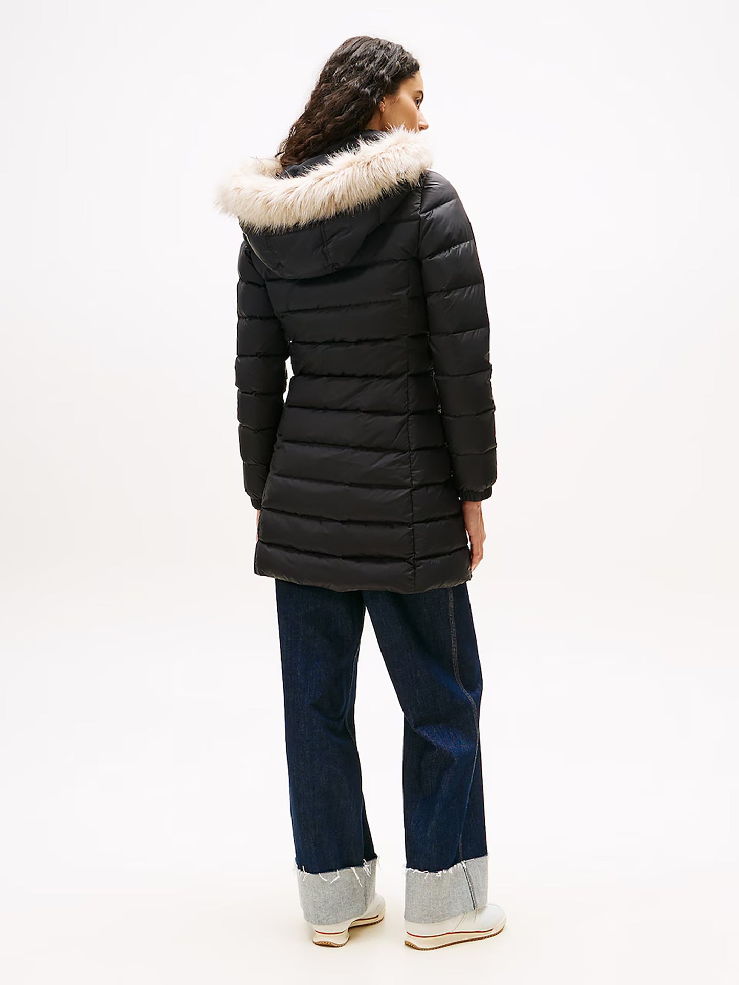 Γυναικείο μπουφάν TJW ESSENTIAL HOODED DOWN COAT DW0DW18864BDS | DW0DW18864BDS