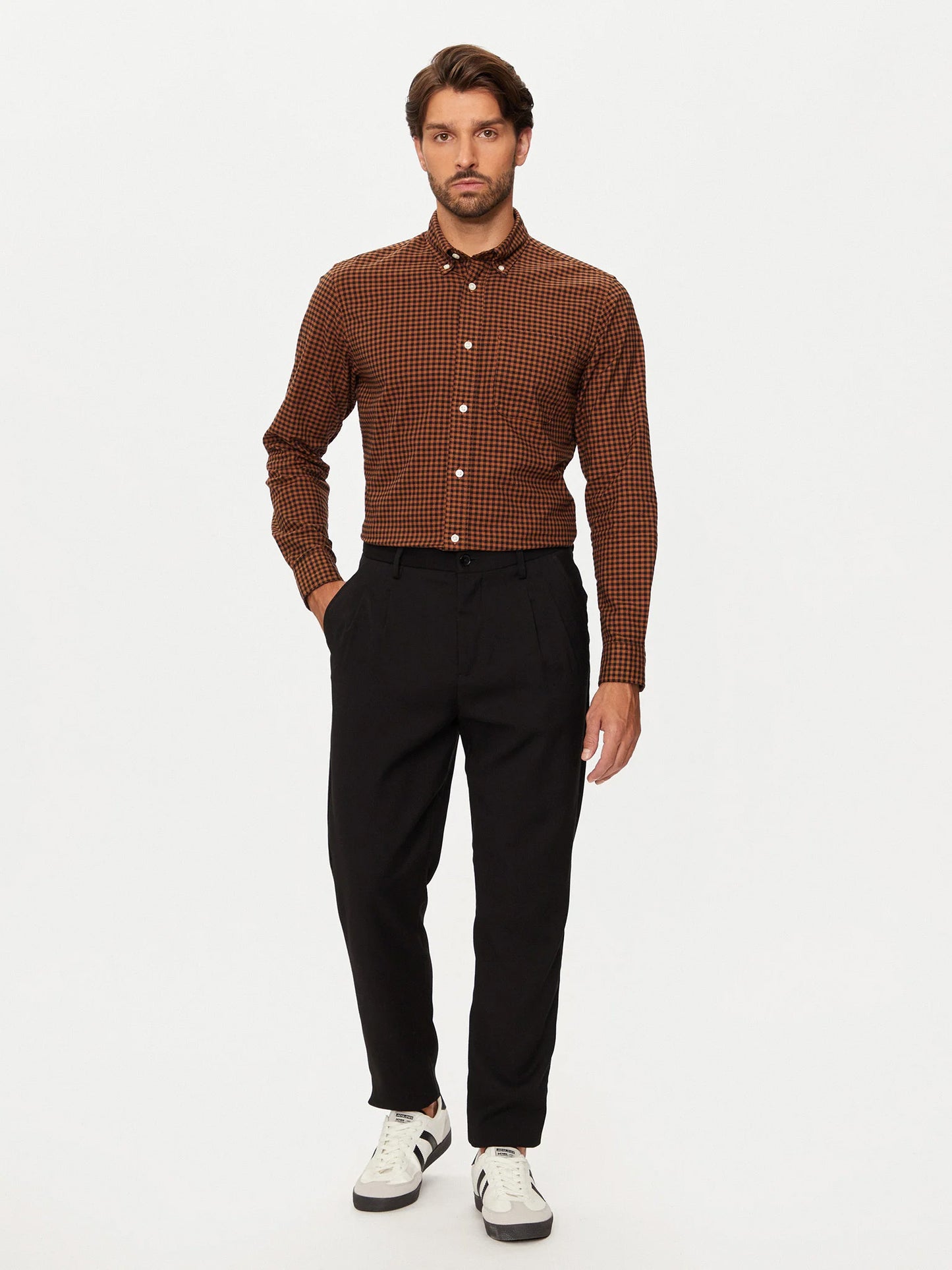 Ανδρικό πουκάμισο καρό JPRBROOK OXFORD SHIRT L/S NOOS 12192150 | 12192150