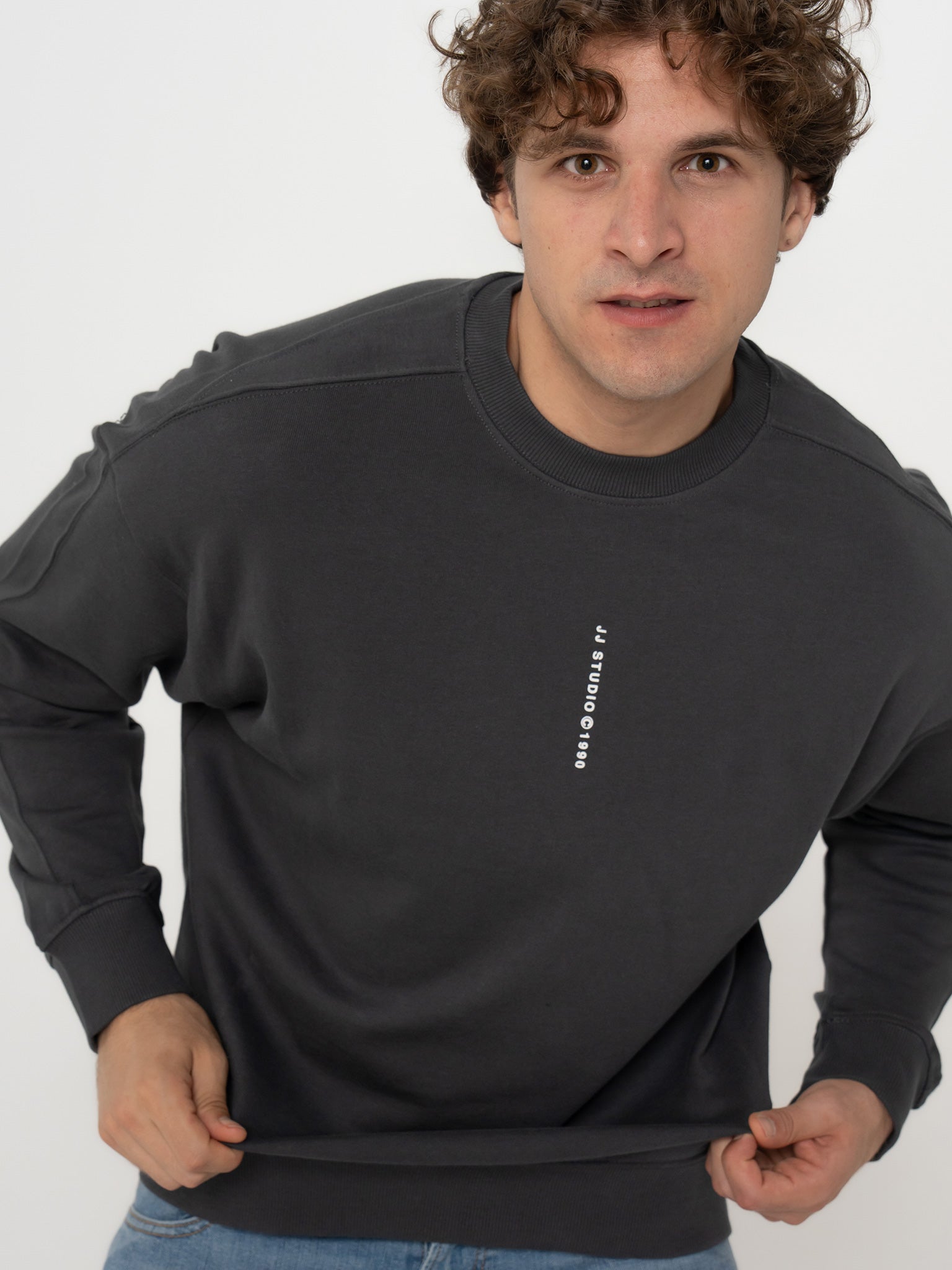 Ανδρική μπλούζα φούτερ JJMICAH SWEAT CREW NECK 12256808 | 12256808