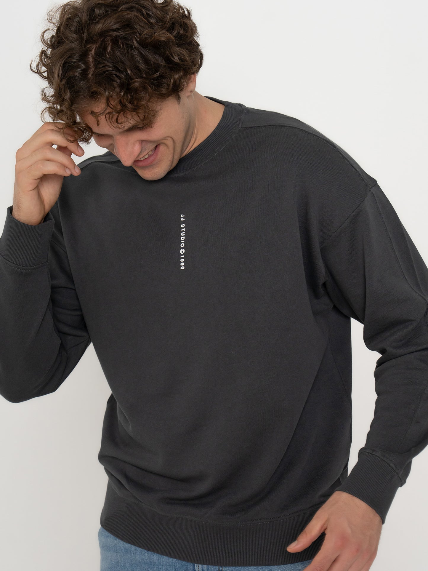 Ανδρική μπλούζα φούτερ JJMICAH SWEAT CREW NECK 12256808 | 12256808