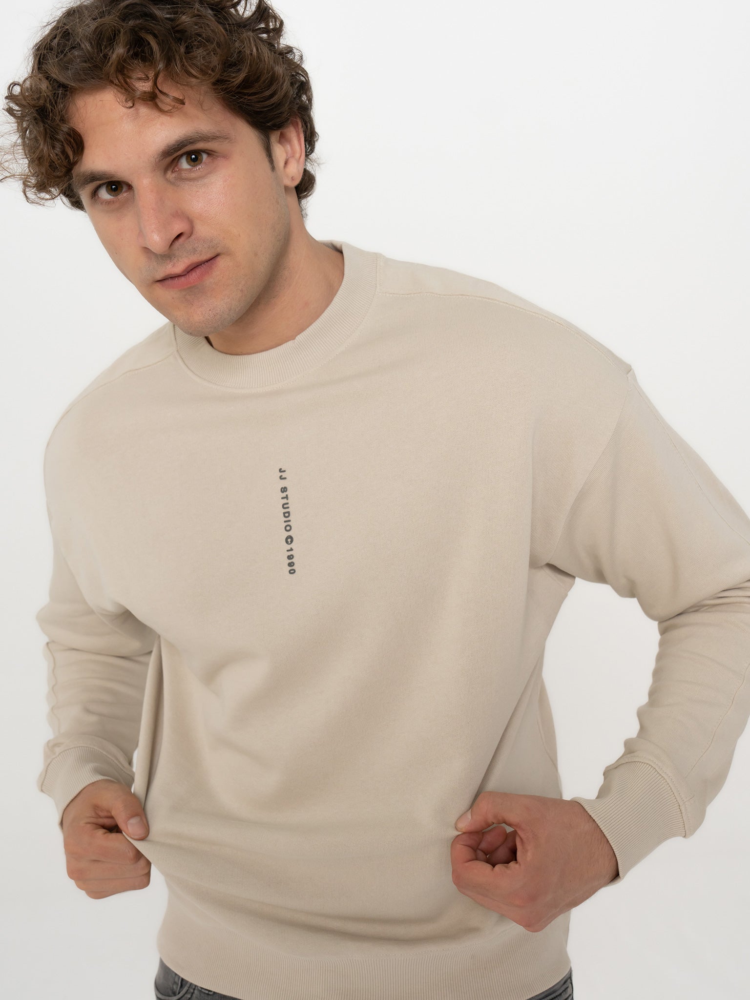 Ανδρική μπλούζα φούτερ JJMICAH SWEAT CREW NECK 12256808 | 12256808