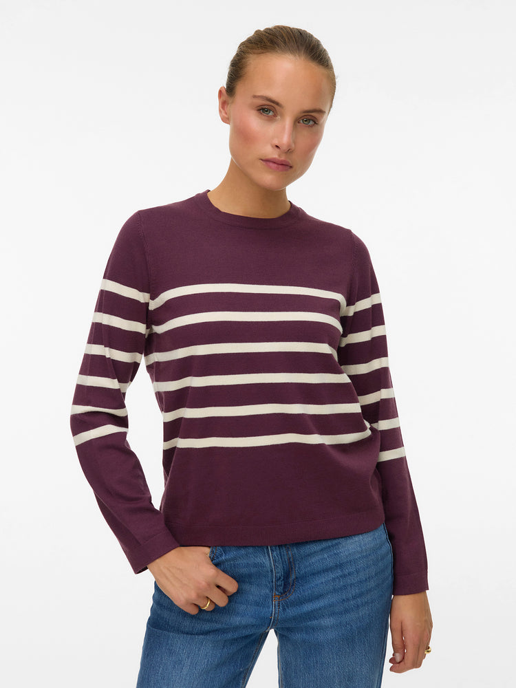 Γυναικεία μπλούζα πλεκτή VMSABA PLAIN LS O-NECK PULLOVER GA NOOS 10309324 | 10309324