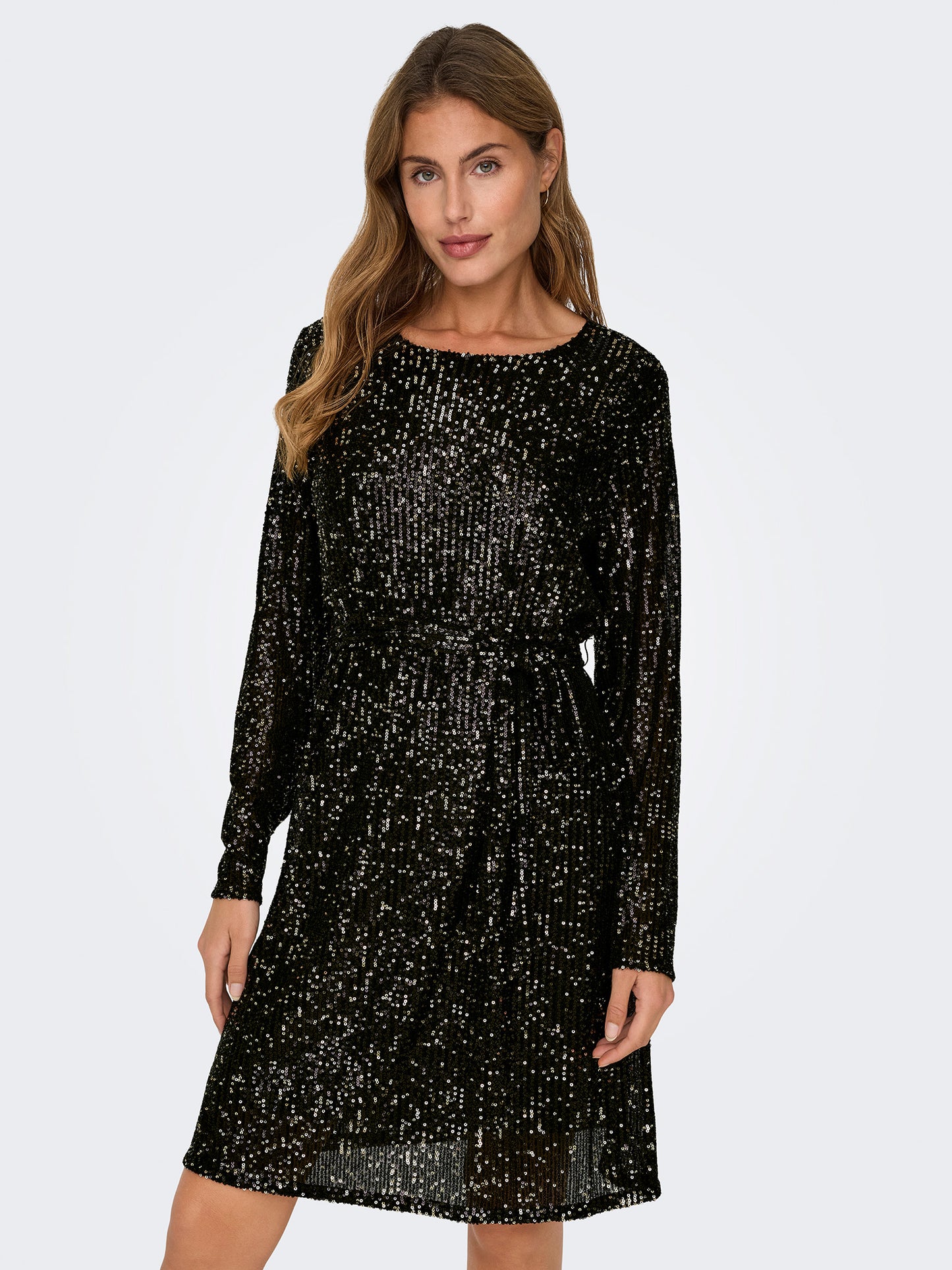 Γυναικείο φόρεμα παγιέτα ONLANA L/S BELT SEQUINS DRESS JRS 15333851 | 15333851