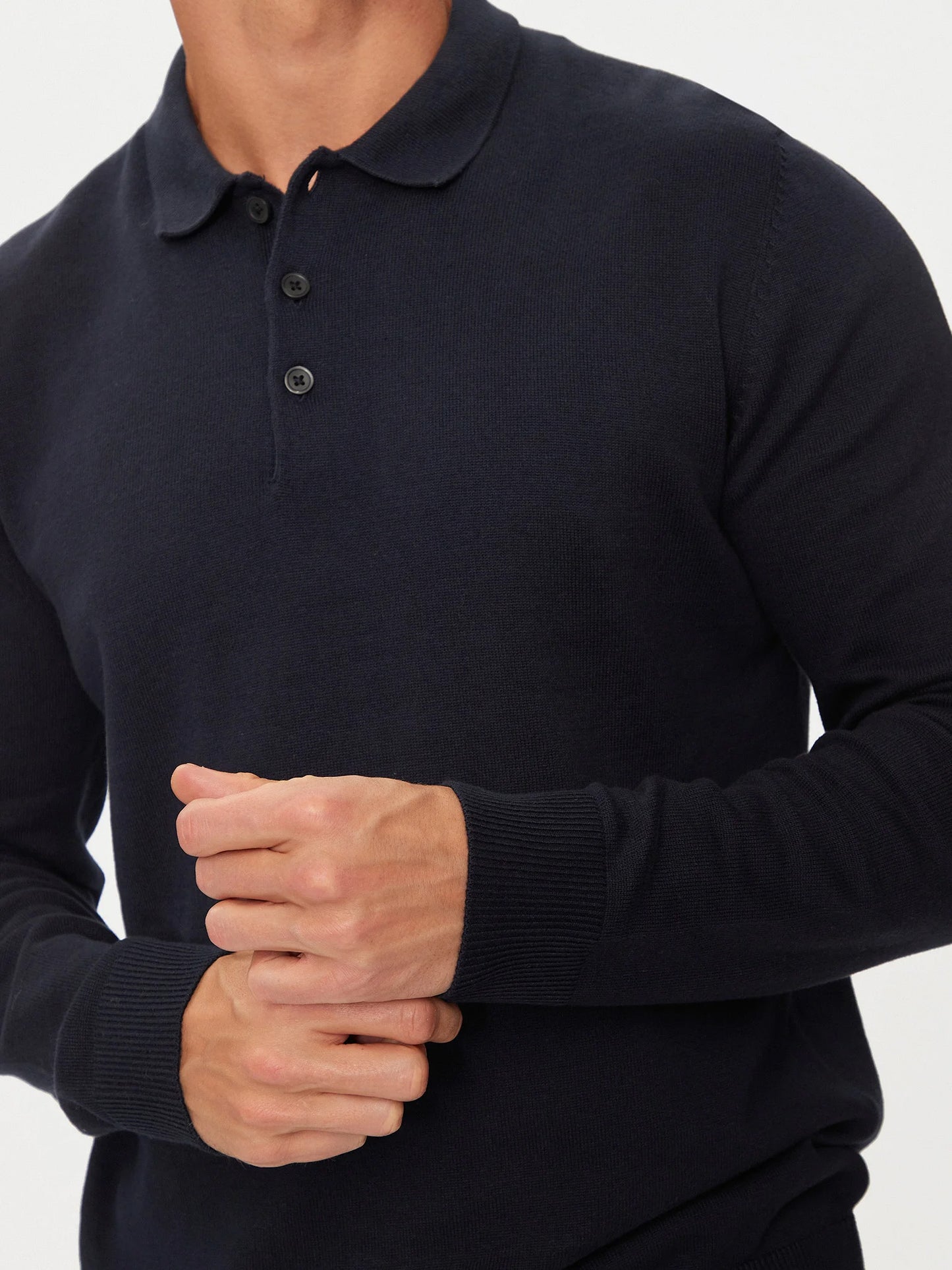 Ανδρικό polo JJFRED KNIT LS POLO AW24 12258582 | 12258582