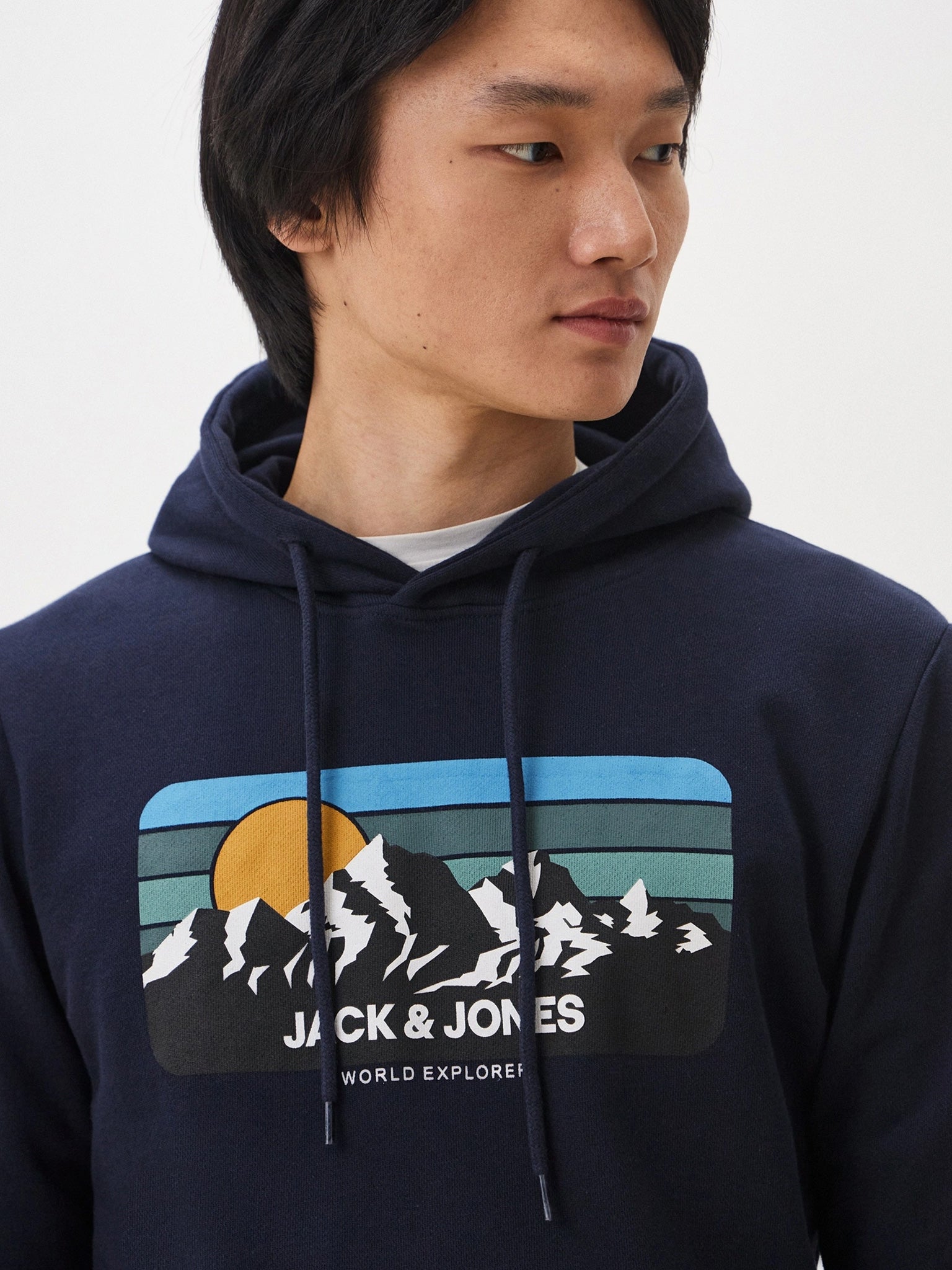 Ανδρική μπλούζα φούτερ JJPEAK SWEAT HOOD LN 12264635 | 12264635