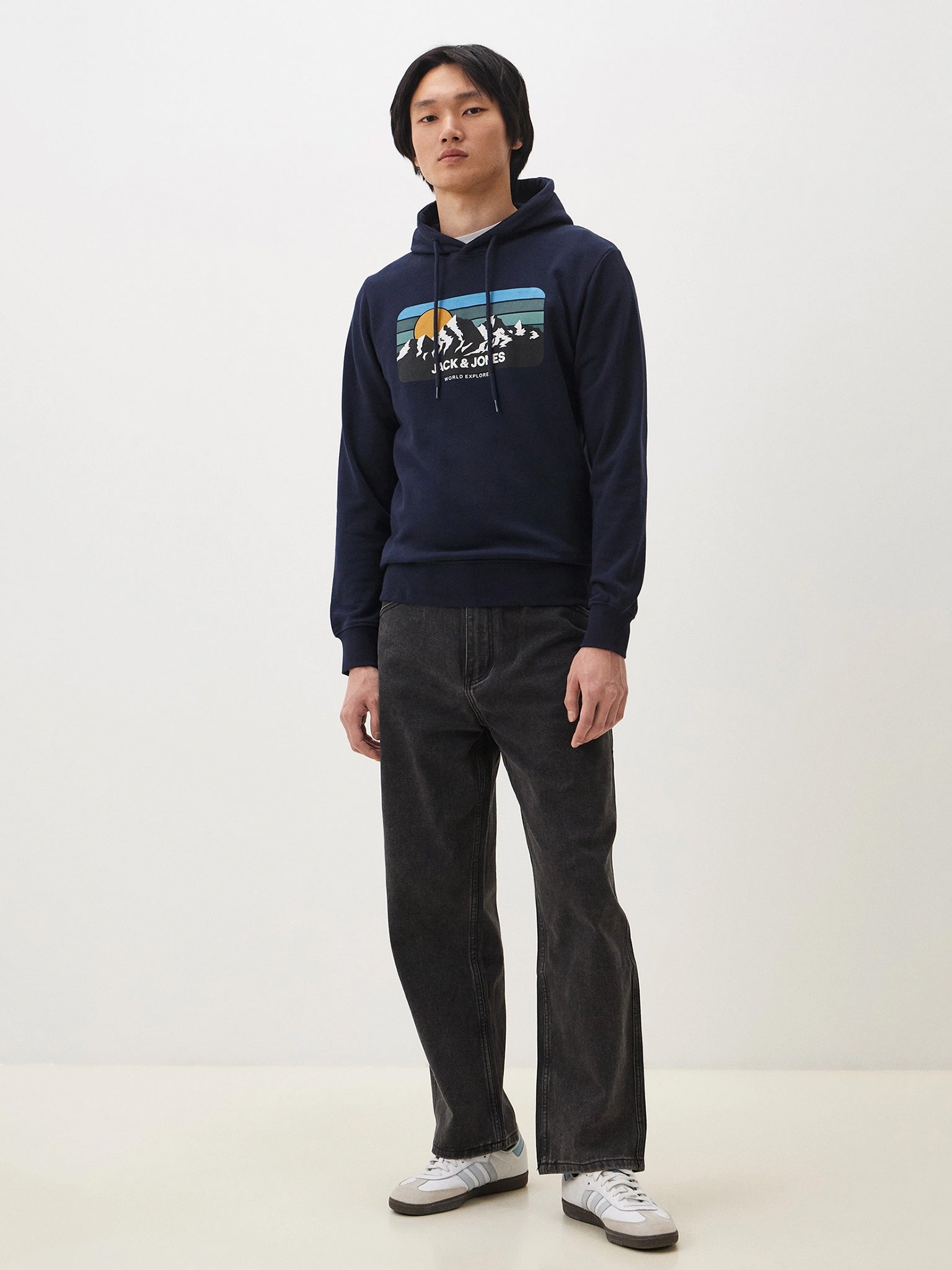 Ανδρική μπλούζα φούτερ JJPEAK SWEAT HOOD LN 12264635 | 12264635