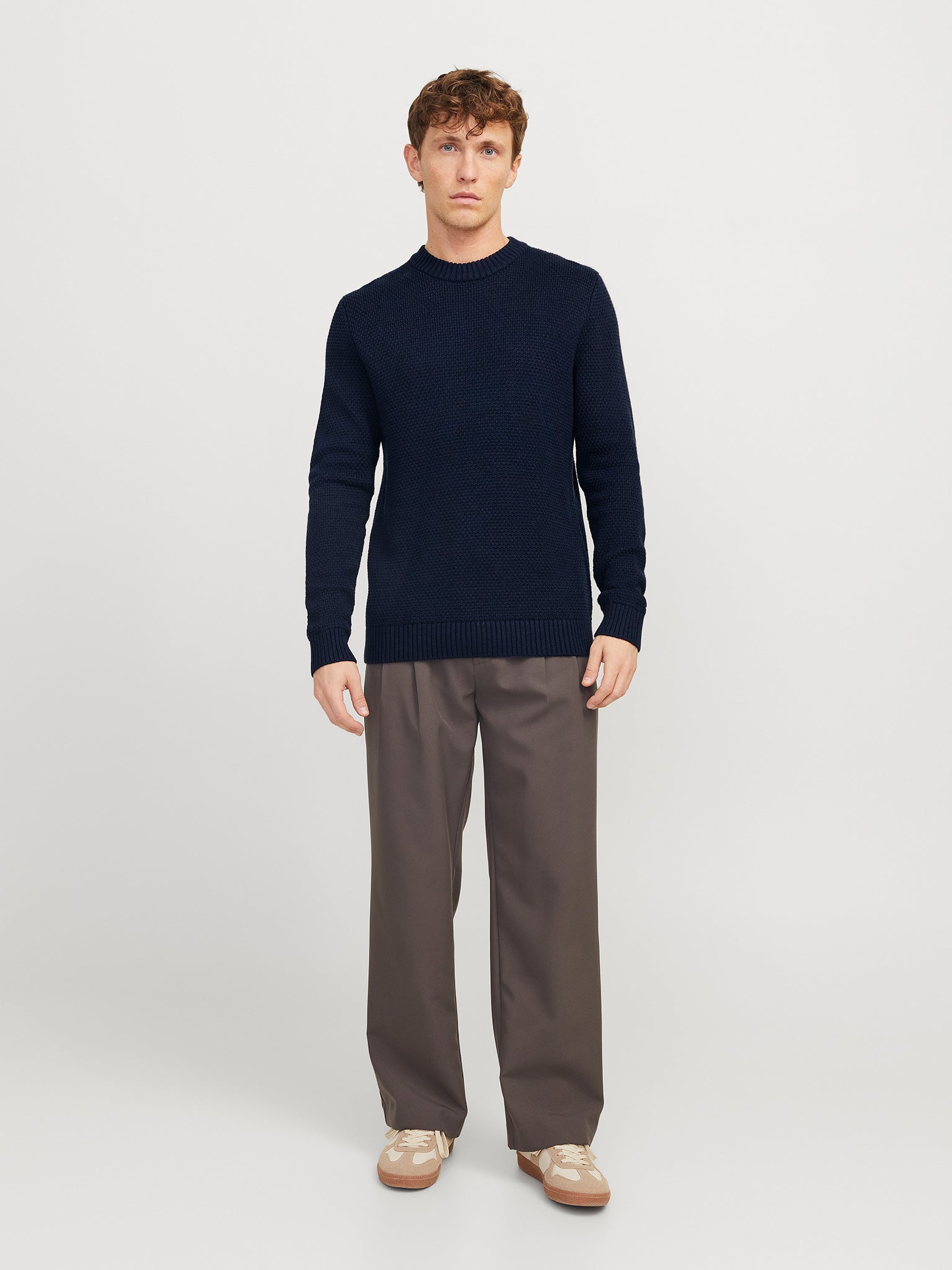 Ανδρική μπλούζα πλεκτή JOREATON KNIT CREW NECK 12266391 | 12266391