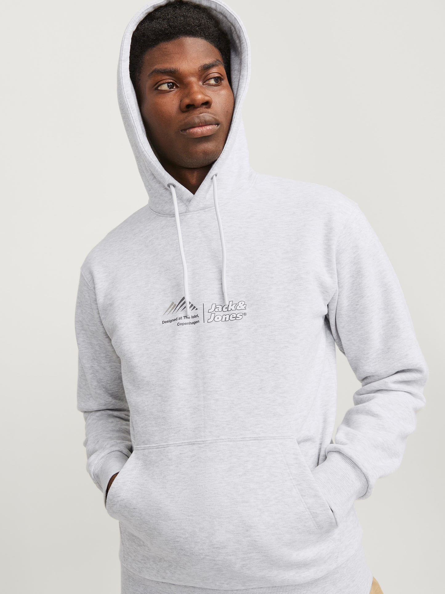 Ανδρική μπλούζα φούτερ μελανζέ JCOLIMA LOGO SWEAT HOOD BFLN 12266908 | 12266908