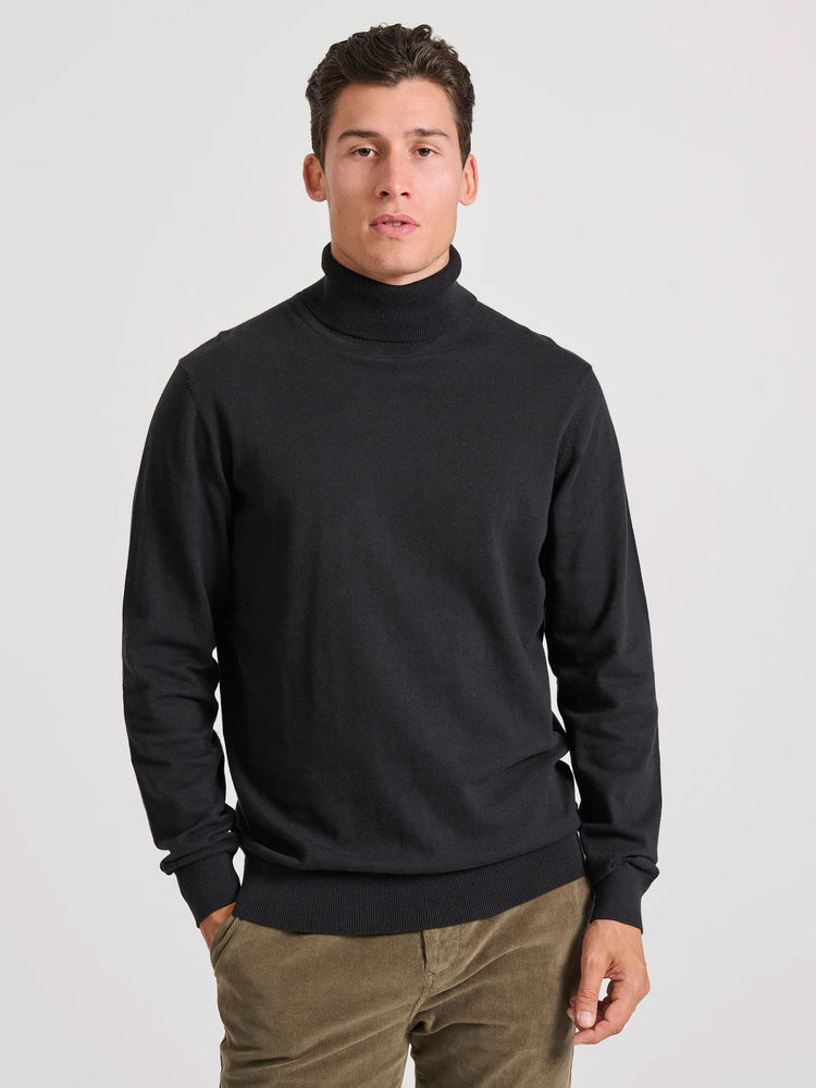 Ανδρική μπλούζα ψιλή πλέξη FBM010-005-09 BLACK | FBM010-005-09