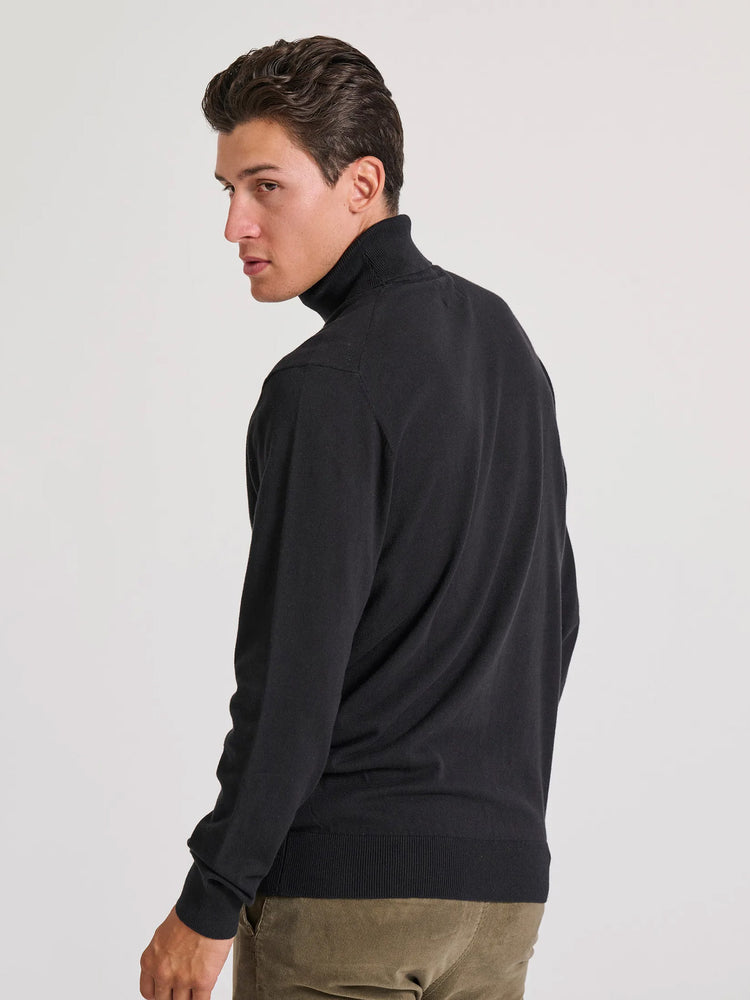 Ανδρική μπλούζα ψιλή πλέξη FBM010-005-09 BLACK | FBM010-005-09