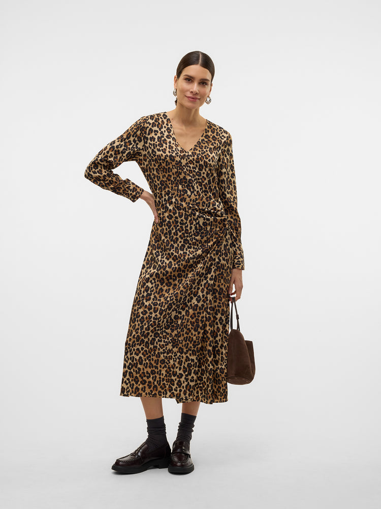 Γυναικείο φόρεμα animal VMVERENA L/S 7/8 WRAP DRESS WVN EXP 10323869 | 10323869