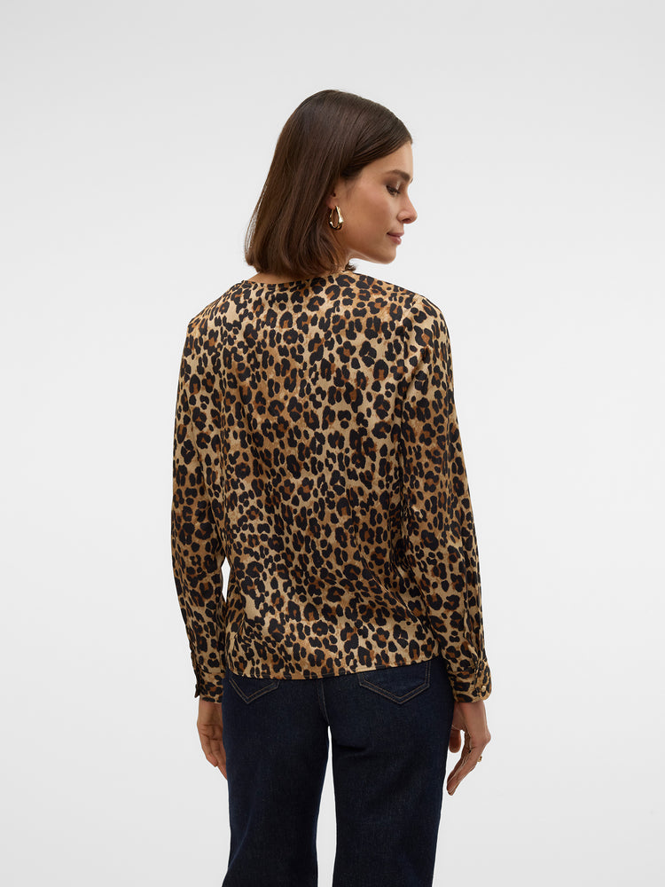 Γυναικείο πουκάμισο animal VMVERENA L/S V-NECK SHIRT WVN EXP BTQ 10323865 | 10323865