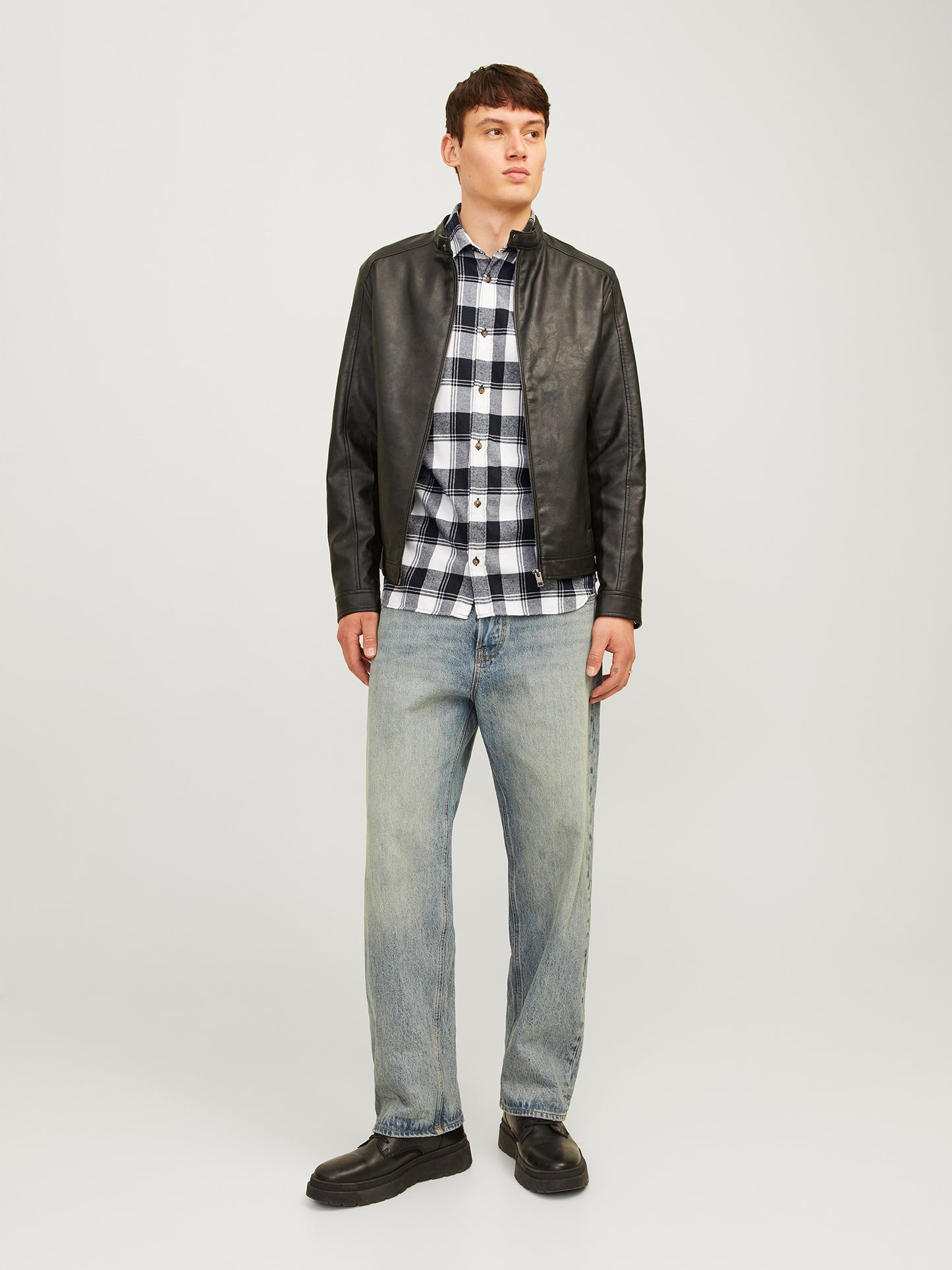 Ανδρικό πουκάμισο καρό JJJOSHUA FALL BUFFALO SHIRT LS 12258425 | 12258425