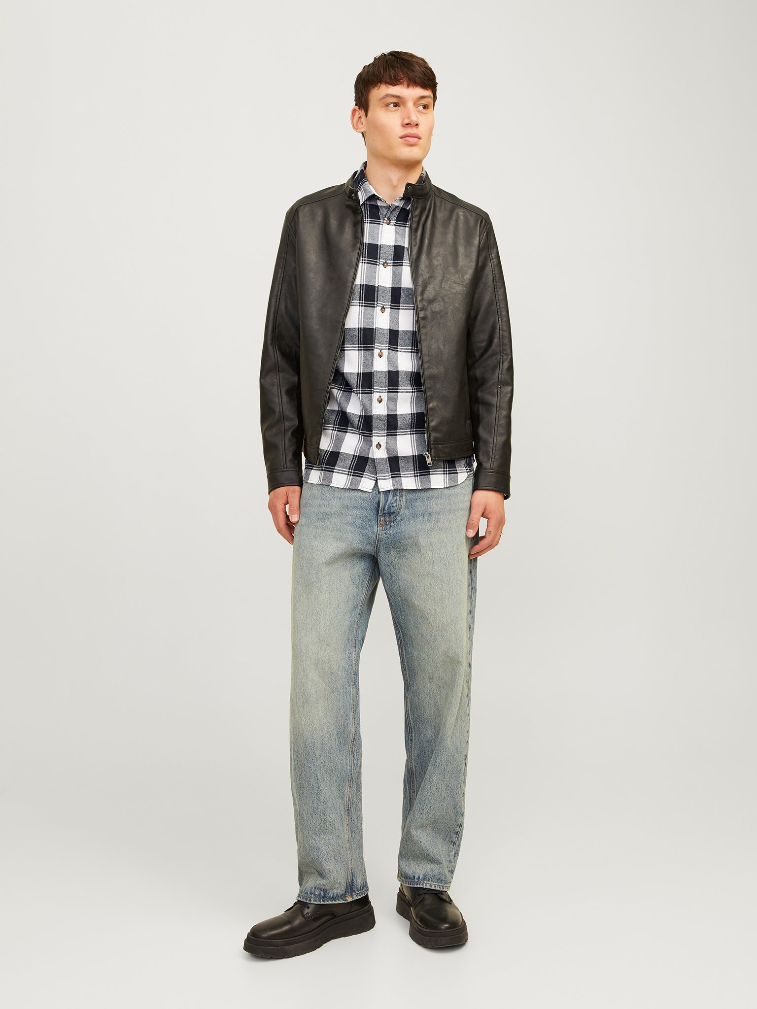 Ανδρικό πουκάμισο καρό JJJOSHUA FALL BUFFALO SHIRT LS 12258425 | 12258425