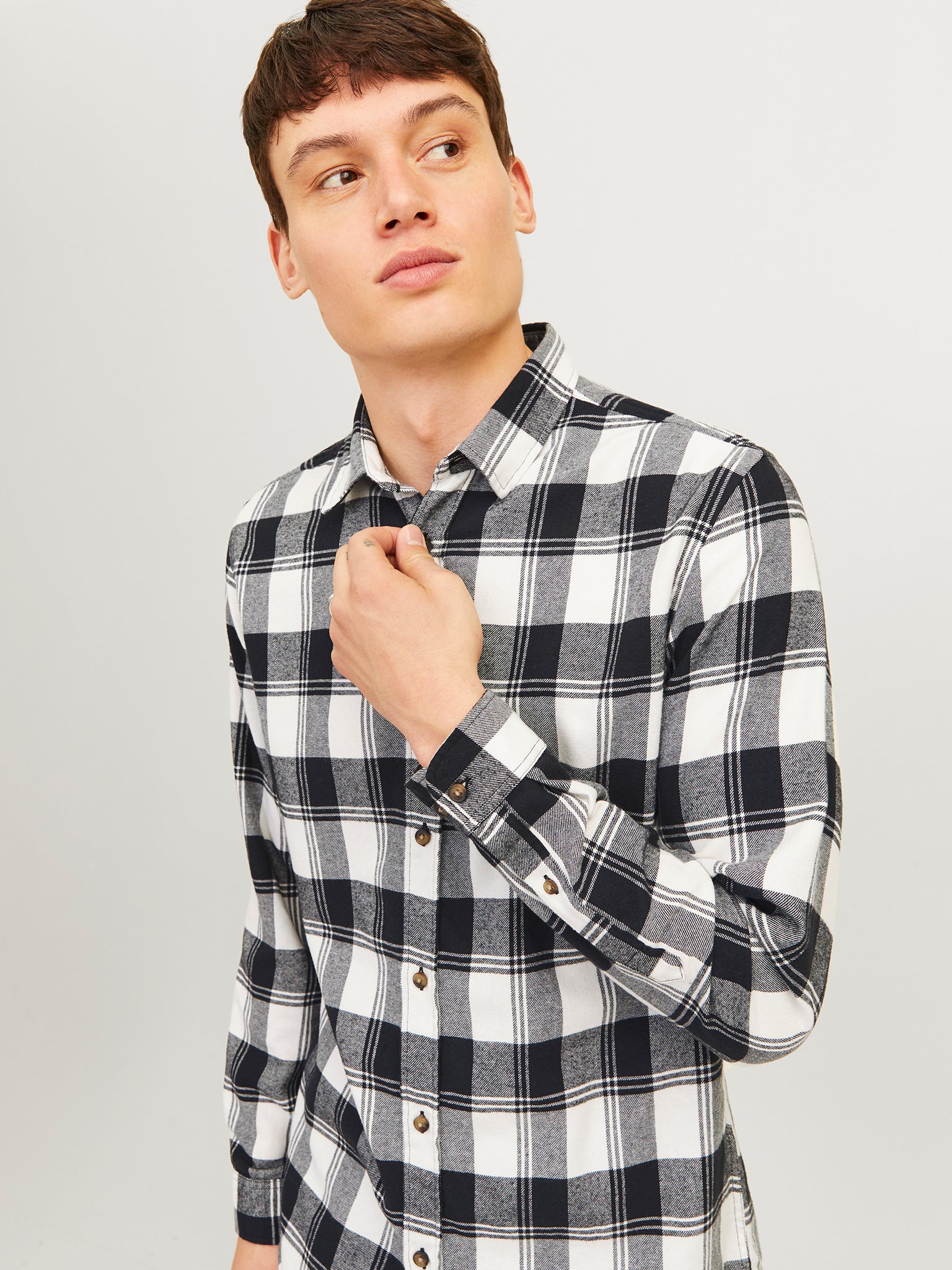 Ανδρικό πουκάμισο καρό JJJOSHUA FALL BUFFALO SHIRT LS 12258425 | 12258425