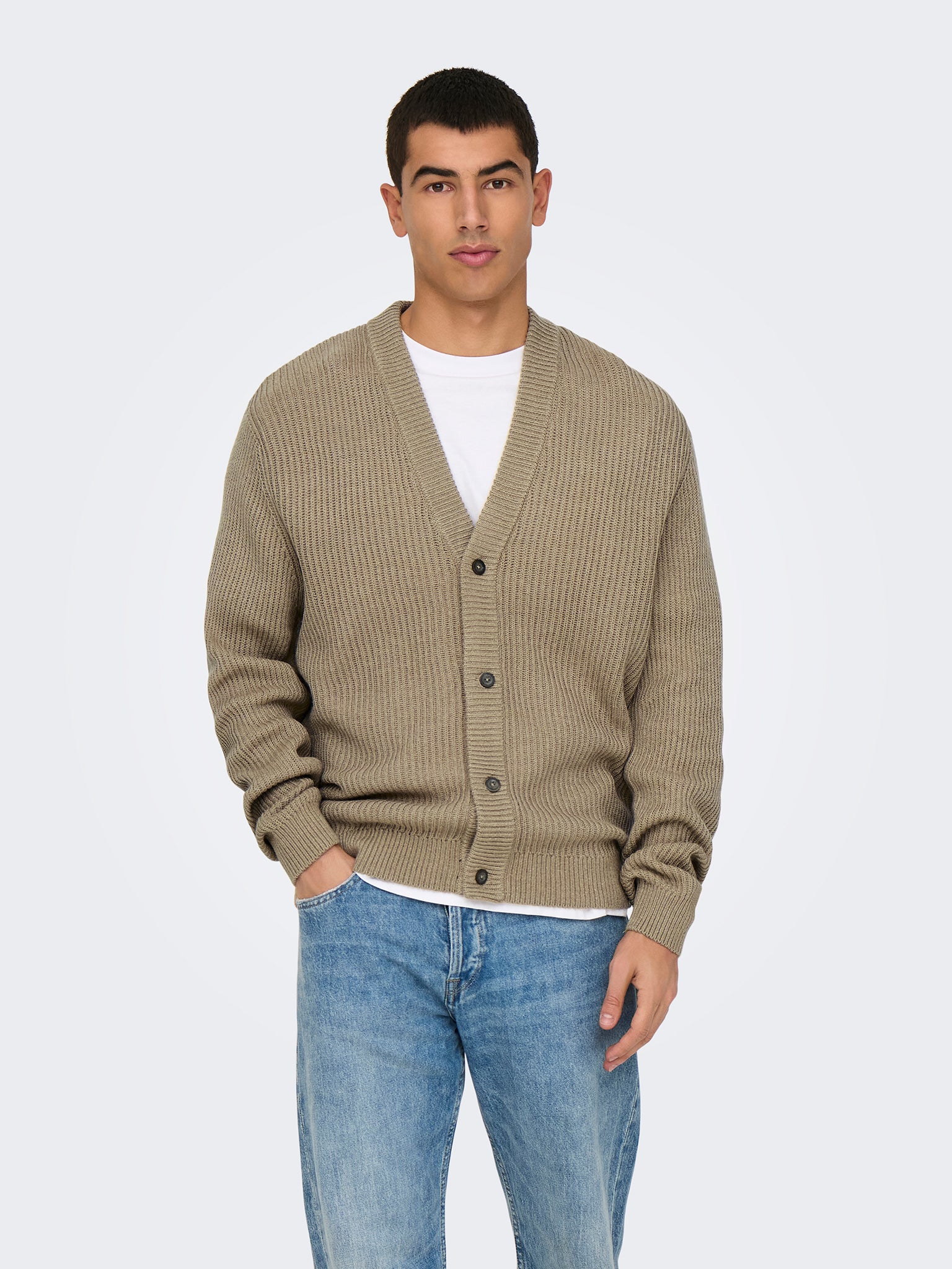 Ανδρική ζακέτα πλεκτή ONSFERGAL LIFE REG 7 RIB CARD KNIT 22030209 | 22030209