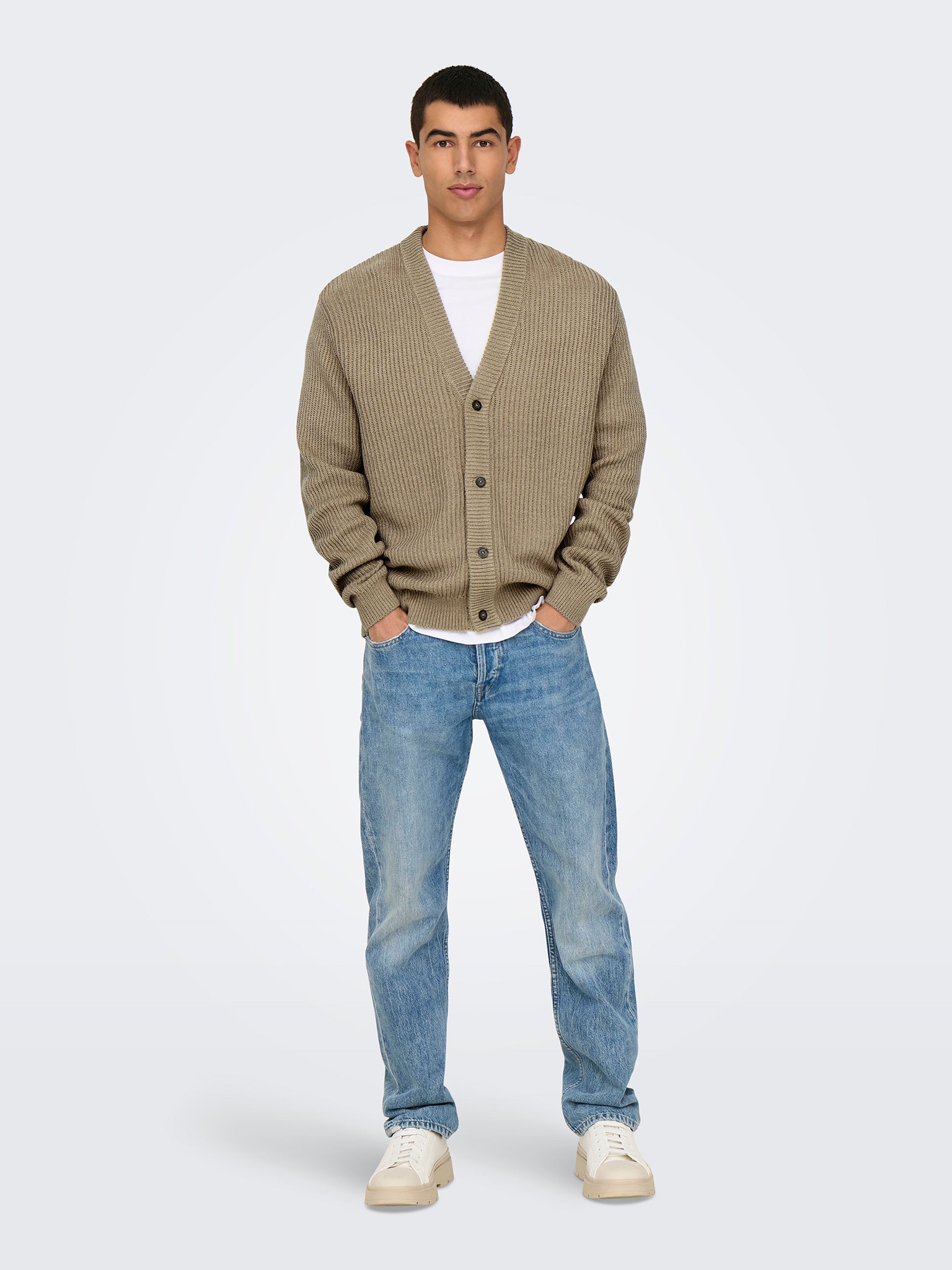 Ανδρική ζακέτα πλεκτή ONSFERGAL LIFE REG 7 RIB CARD KNIT 22030209 | 22030209