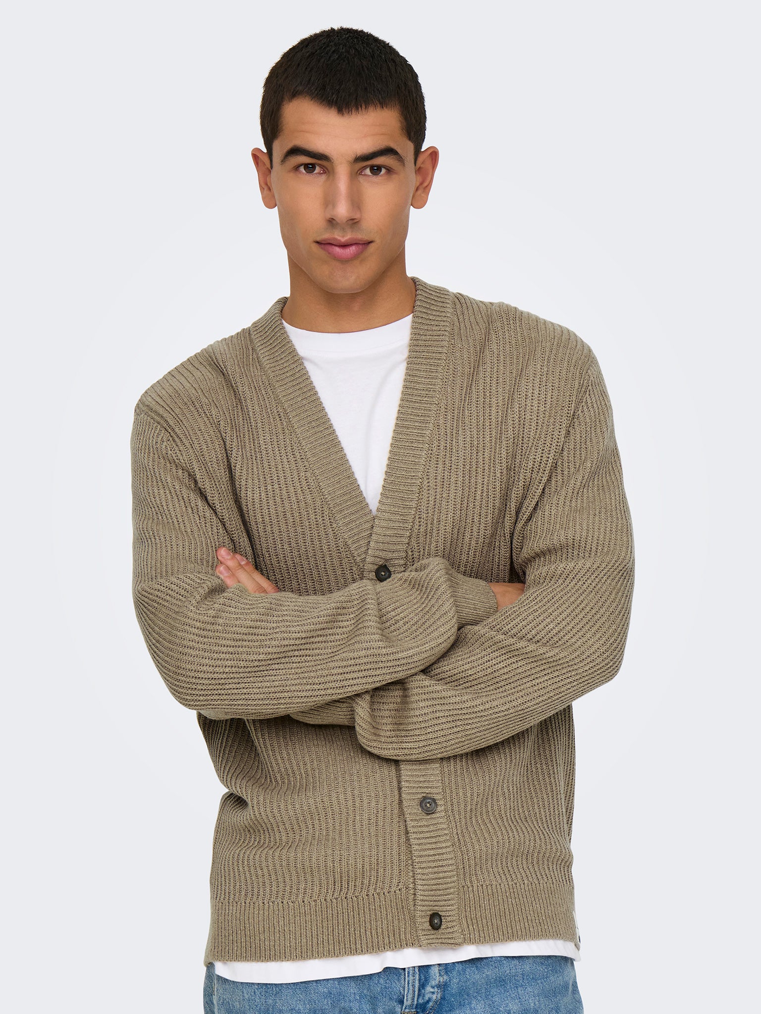 Ανδρική ζακέτα πλεκτή ONSFERGAL LIFE REG 7 RIB CARD KNIT 22030209 | 22030209