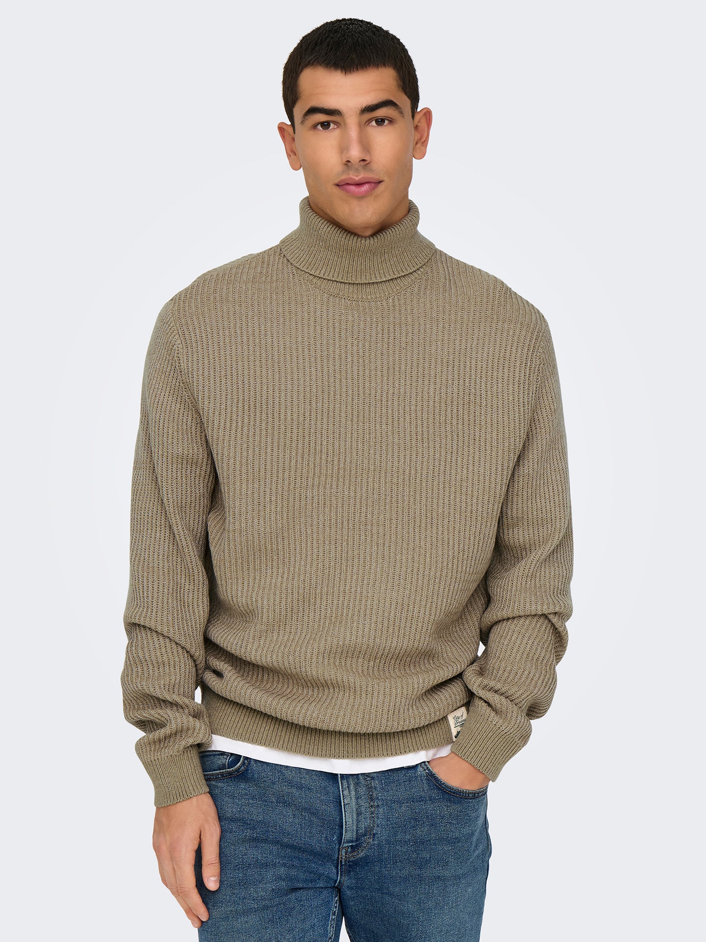 Ανδρική μπλούζα ζιβάγκο ONSFERGAL LIFE REG 7 RIB ROLL KNIT 22030312 | 22030312