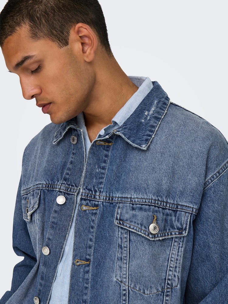 Ανδρικό τζάκετ τζιν ONSJUST BOX TAI DNM JACKET 22031183 | 22031183