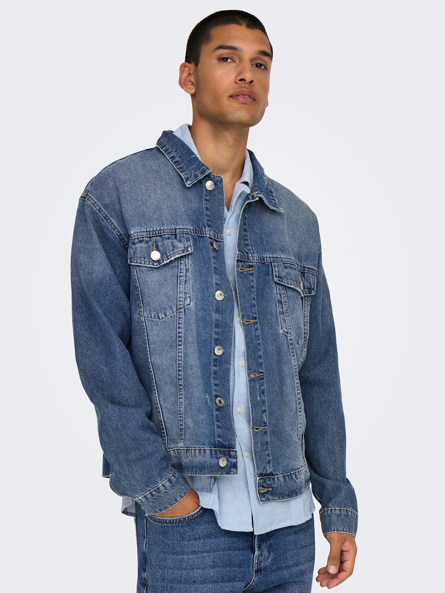 Ανδρικό τζάκετ τζιν ONSJUST BOX TAI DNM JACKET 22031183 | 22031183