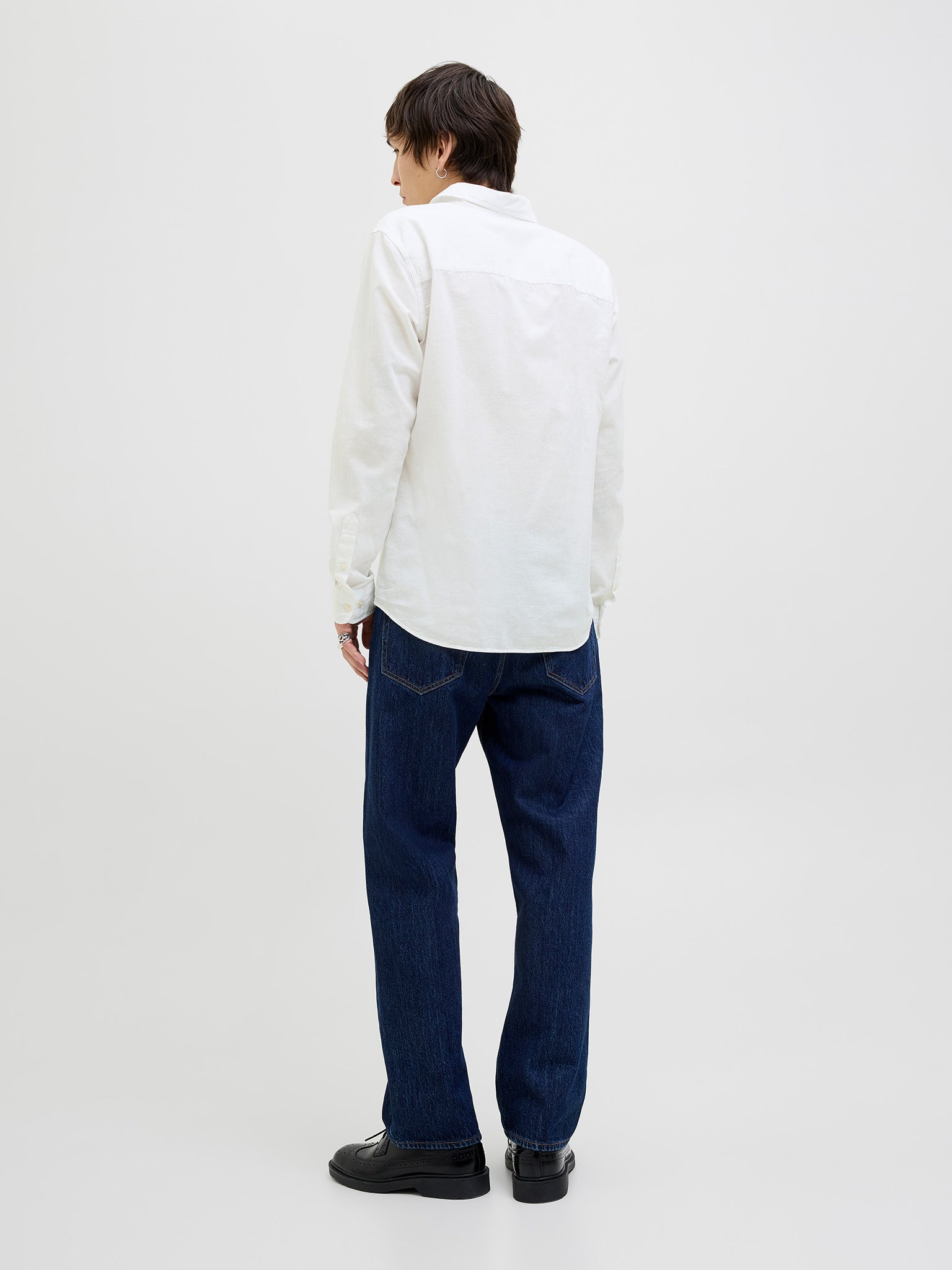 Ανδρικό πουκάμισο JJEBREEZE LINEN BLEND SHIRT LS SN 12268964 | 12268964
