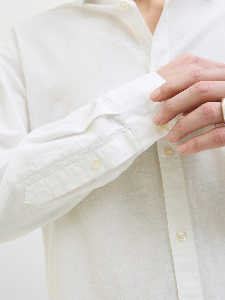 Ανδρικό πουκάμισο JJEBREEZE LINEN BLEND SHIRT LS SN 12268964 | 12268964