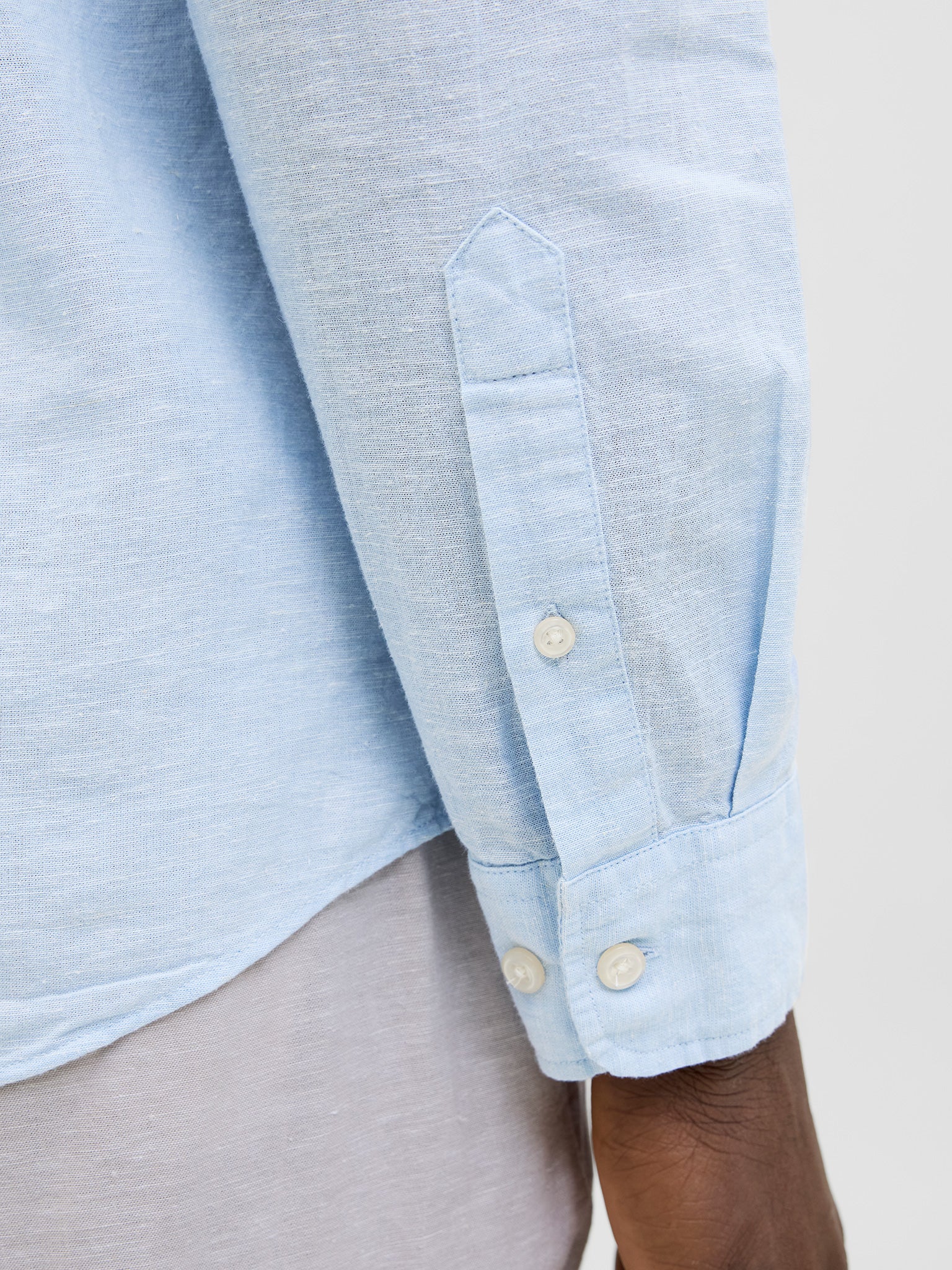 Ανδρικό πουκάμισο JJEBREEZE LINEN BLEND SHIRT LS SN 12268964 | 12268964