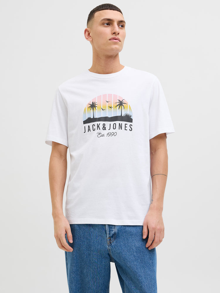 Ανδρικό t-shirt JJPALM TEE SS CREW NECK LN 12269418 | 12269418
