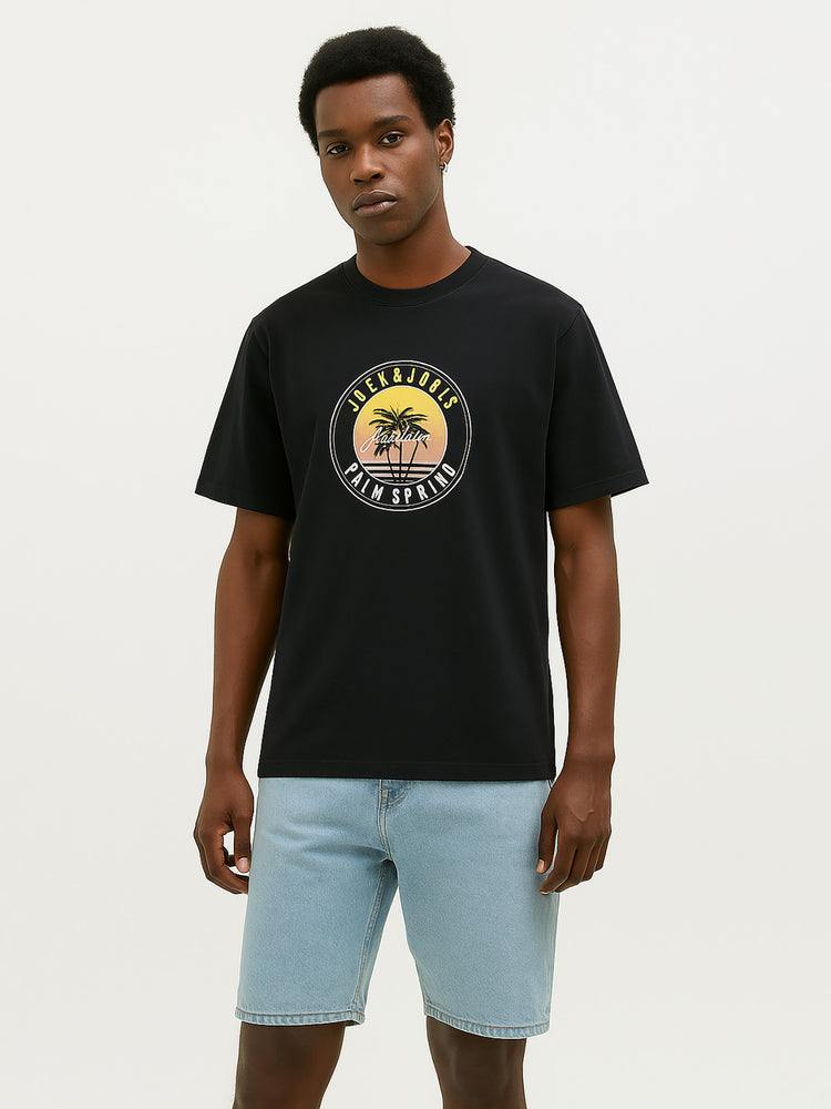 Ανδρικό t-shirt JJPALM TEE SS CREW NECK LN 12269418 | 12269418