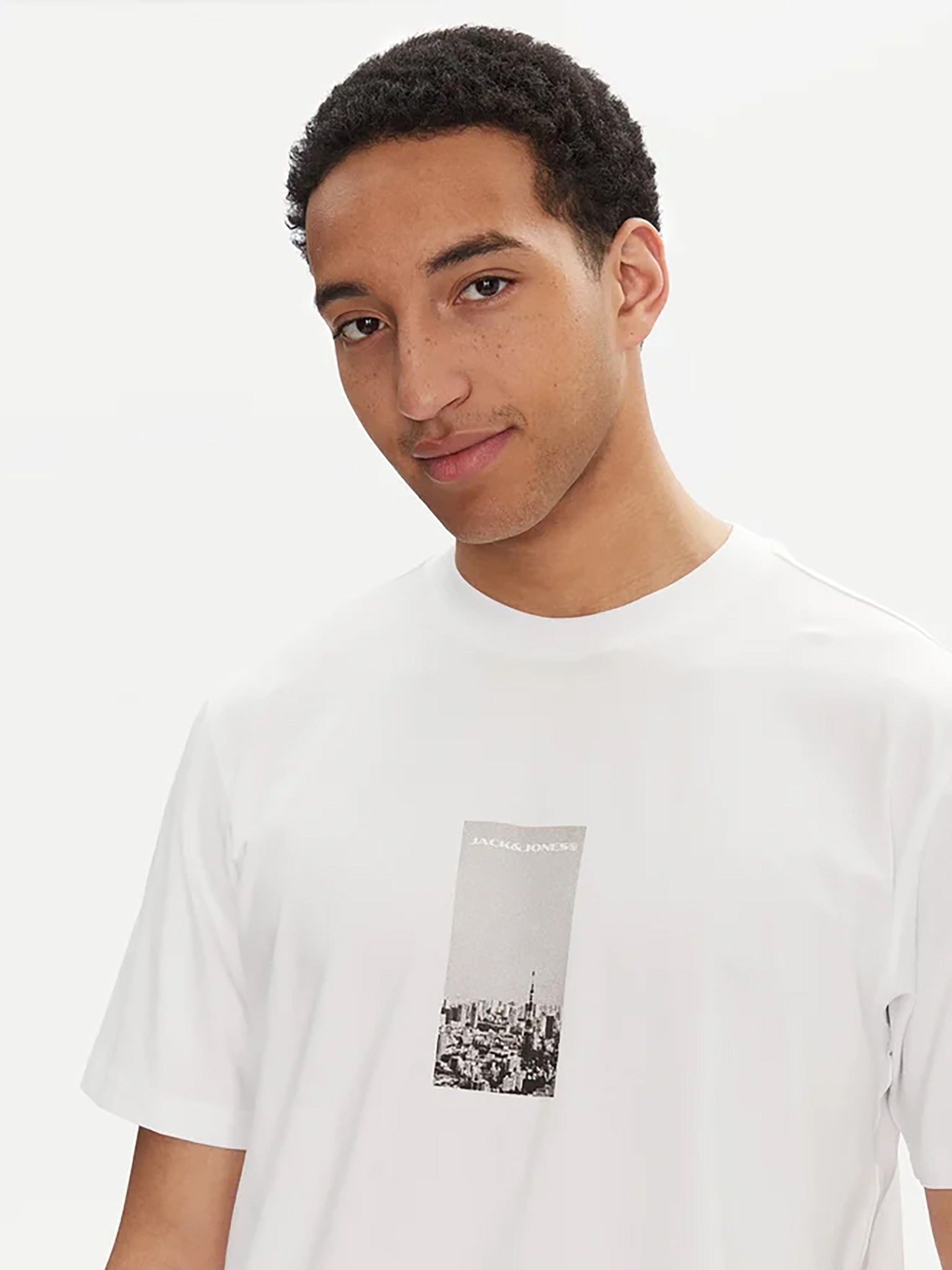 Ανδρικό t-shirt JCOPACER PHOTO BRANDING TEE SS CREW NECK 12273775 | 12273775