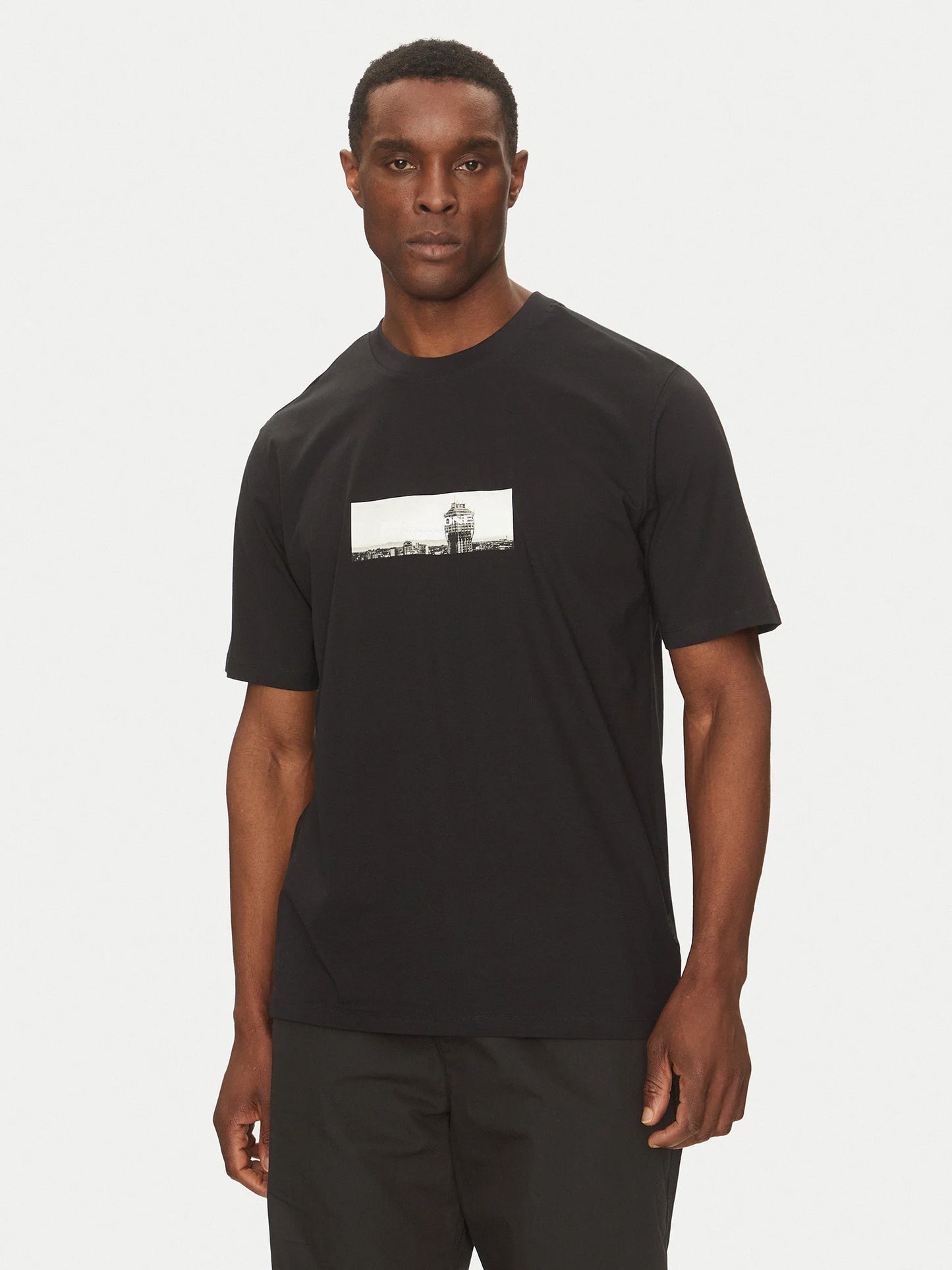 Ανδρικό t-shirt JCOPACER PHOTO BRANDING TEE SS CREW NECK 12273775 | 12273775
