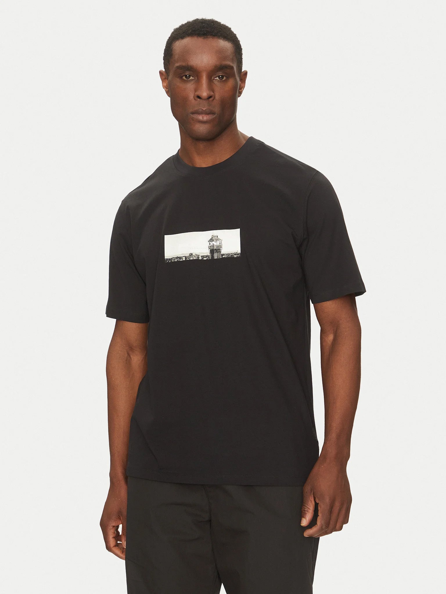 Ανδρικό t-shirt JCOPACER PHOTO BRANDING TEE SS CREW NECK 12273775 | 12273775