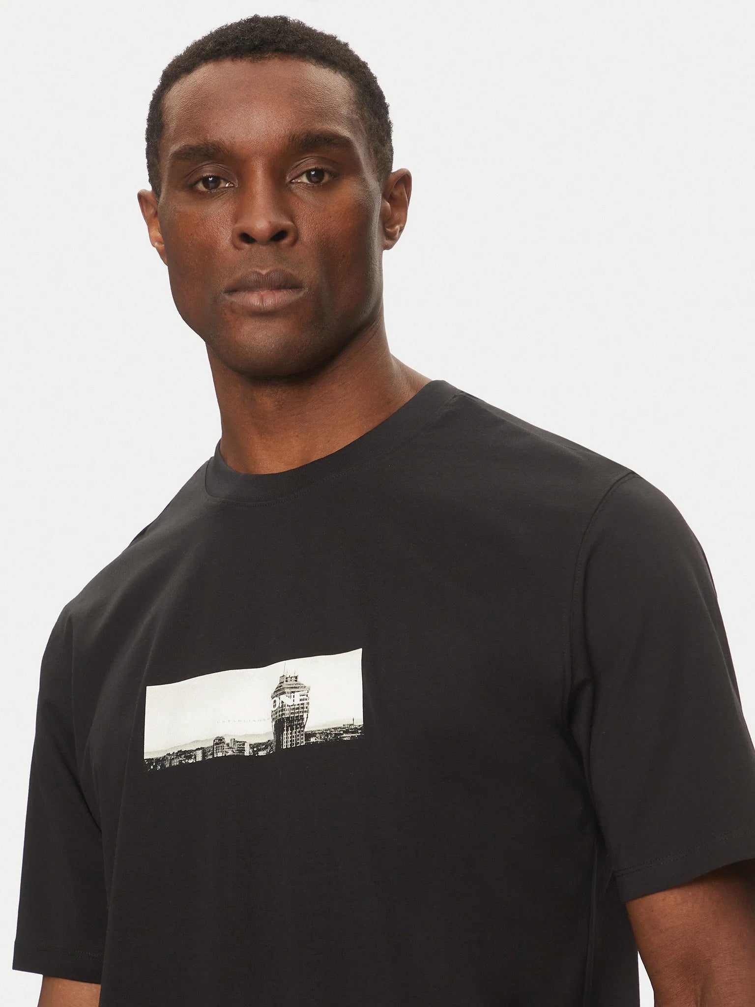 Ανδρικό t-shirt JCOPACER PHOTO BRANDING TEE SS CREW NECK 12273775 | 12273775