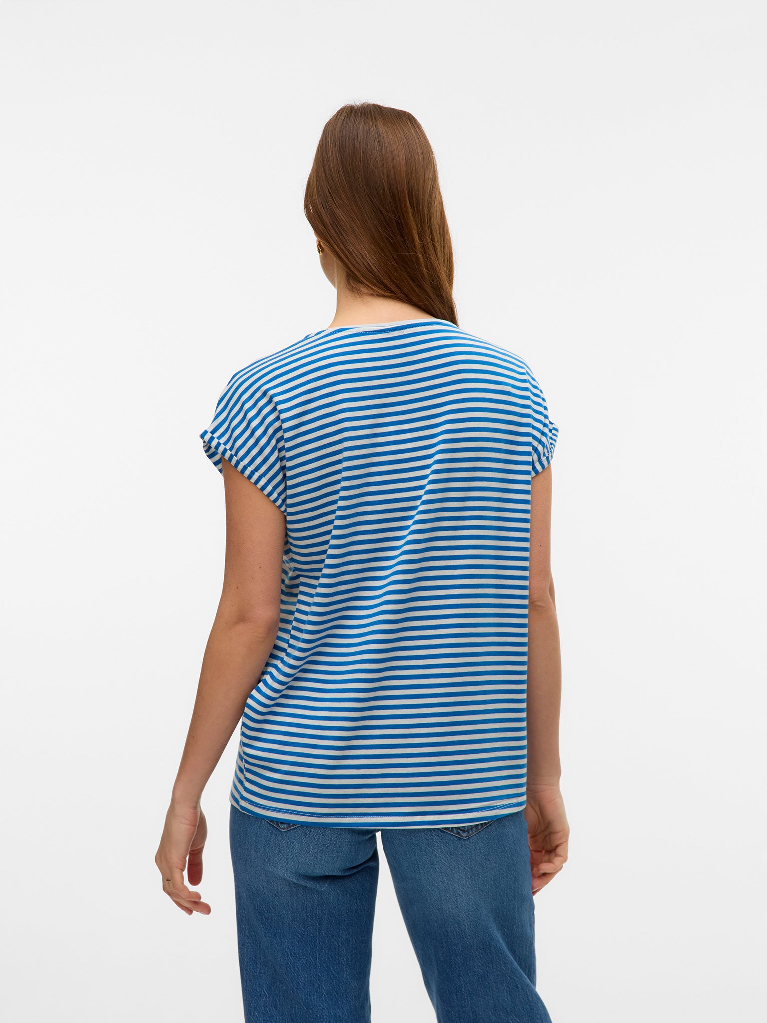 Γυναικεία μπλούζα ριγέ VMAVA SS TOP STRIPE GA JRS NOOS 10284469 | 10284469