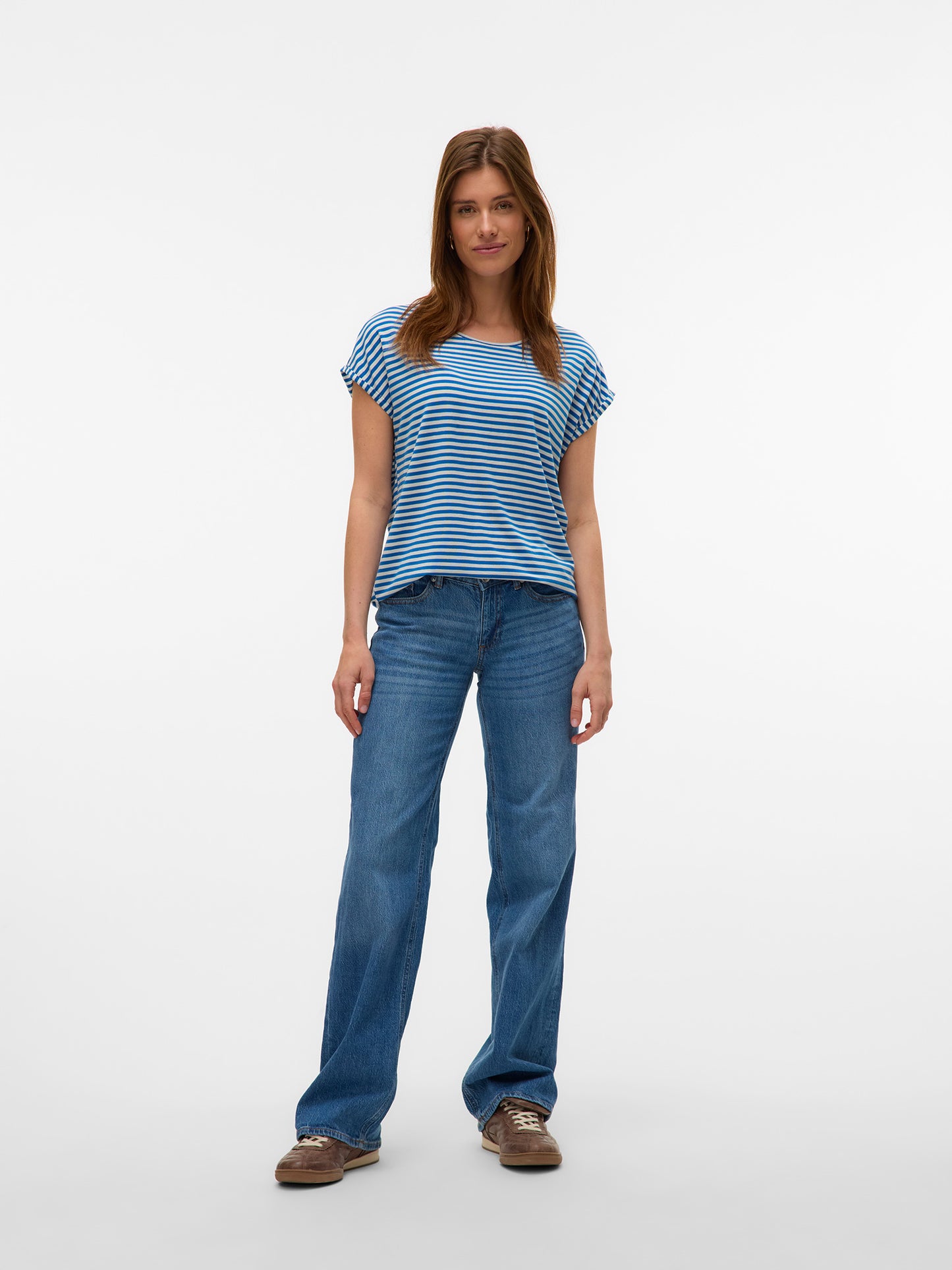 Γυναικεία μπλούζα ριγέ VMAVA SS TOP STRIPE GA JRS NOOS 10284469 | 10284469