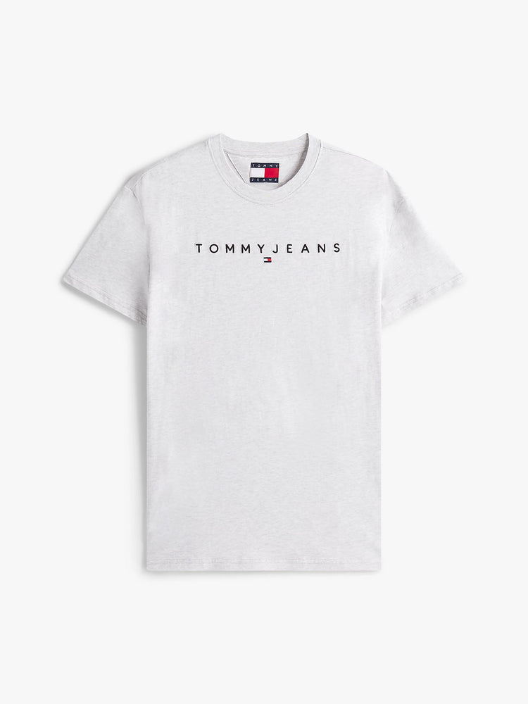 Ανδρικό t-shirt μελανζέ TJM REG LINEAR LOGO TEE DM0DM20744PJ4 | DM0DM20744PJ4