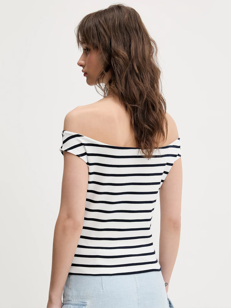 Γυναικεία μπλούζα ριγέ TJW BOAT NECK TOP SS DW0DW202340FC | DW0DW202340FC