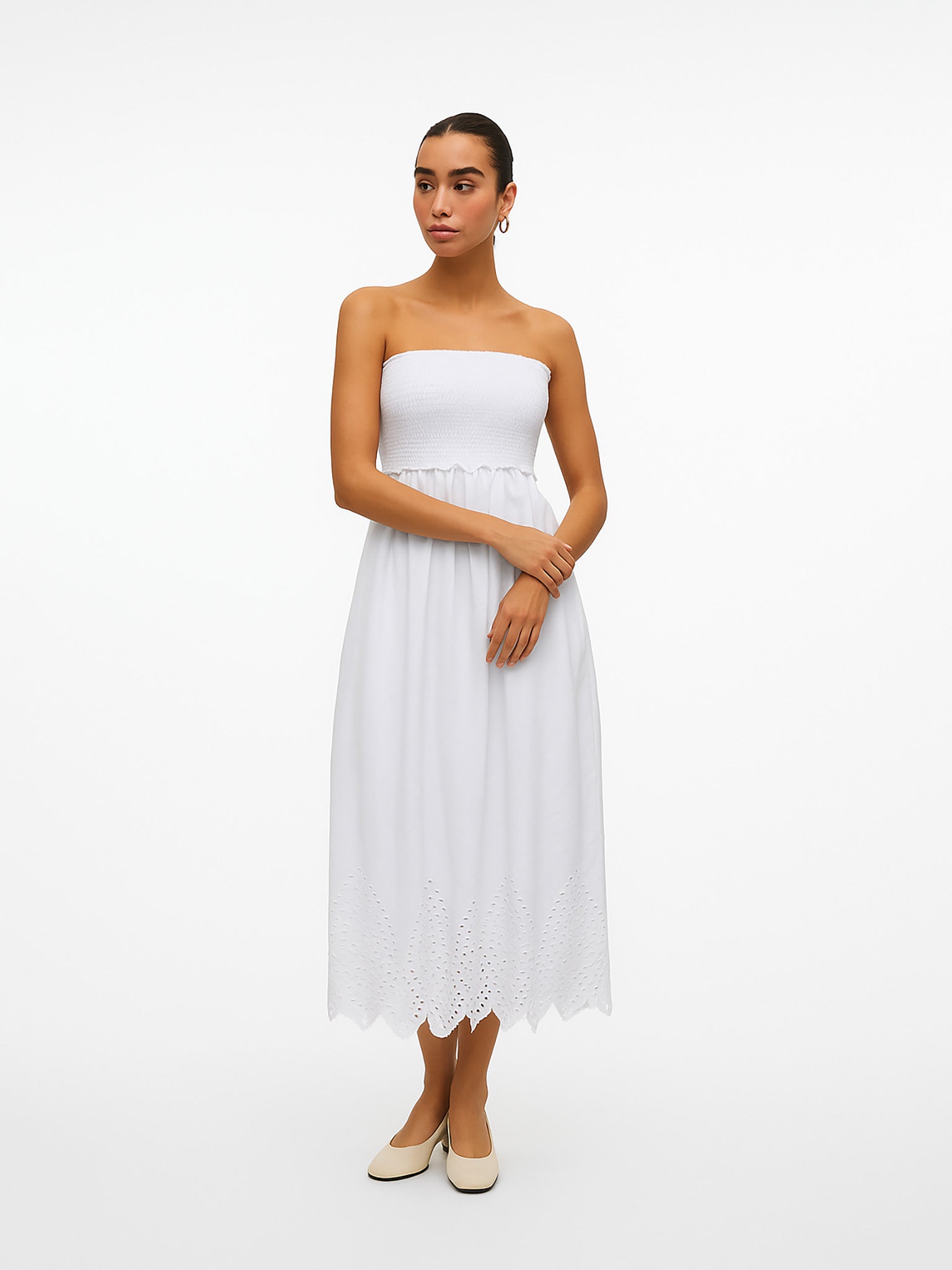 Γυναικείο φόρεμα κιπούρ ONLTULUM EMB SMOCK MAXI DRESS WVN 15343169 | 15343169