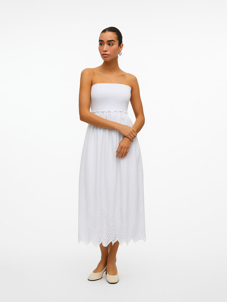 Γυναικείο φόρεμα κιπούρ ONLTULUM EMB SMOCK MAXI DRESS WVN 15343169 | 15343169