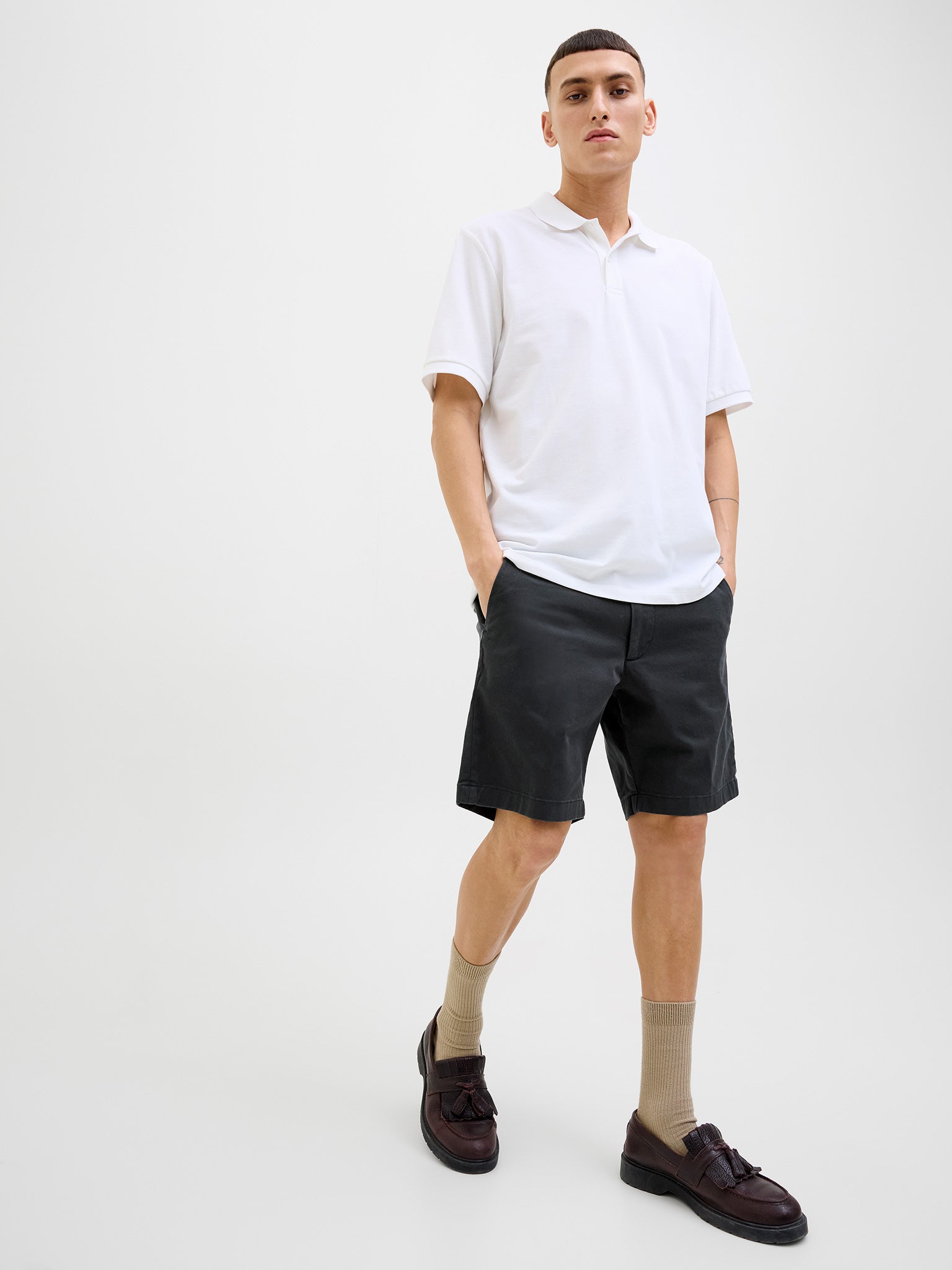 Ανδρική βερμούδα με ζώνη JPSTMARCO FRANCO CHINO SHORTS W BELT 12269368 | 12269368