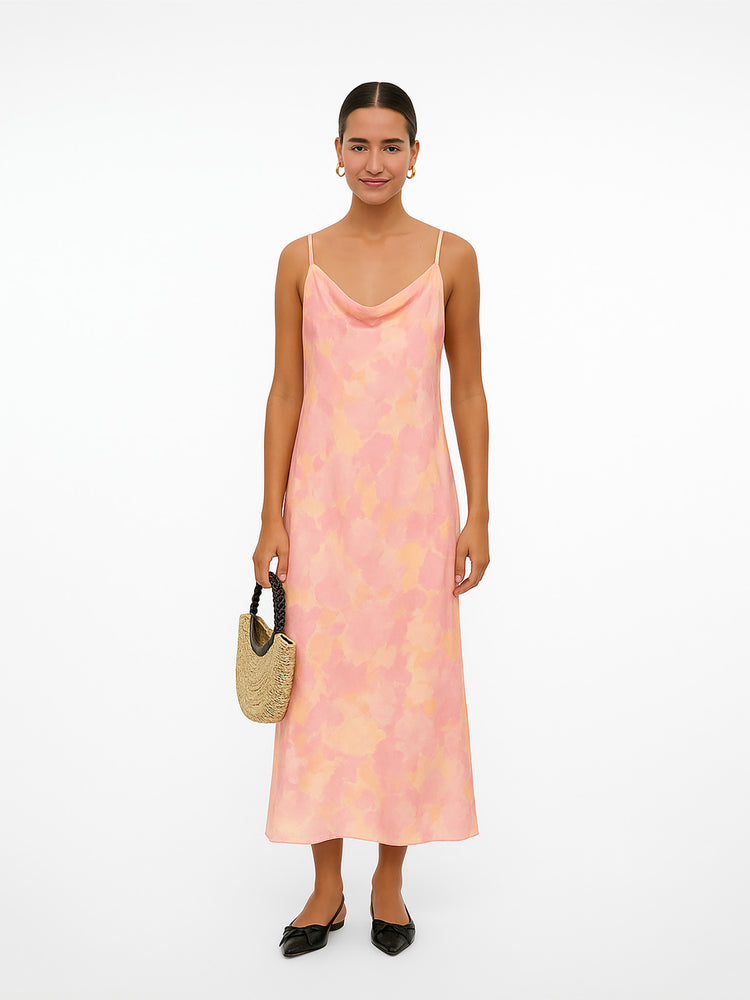 Γυναικείο φόρεμα εμπριμέ VMSMILLA SL 7/8 WATERFALL DRESS WVN 10328763 | 10328763